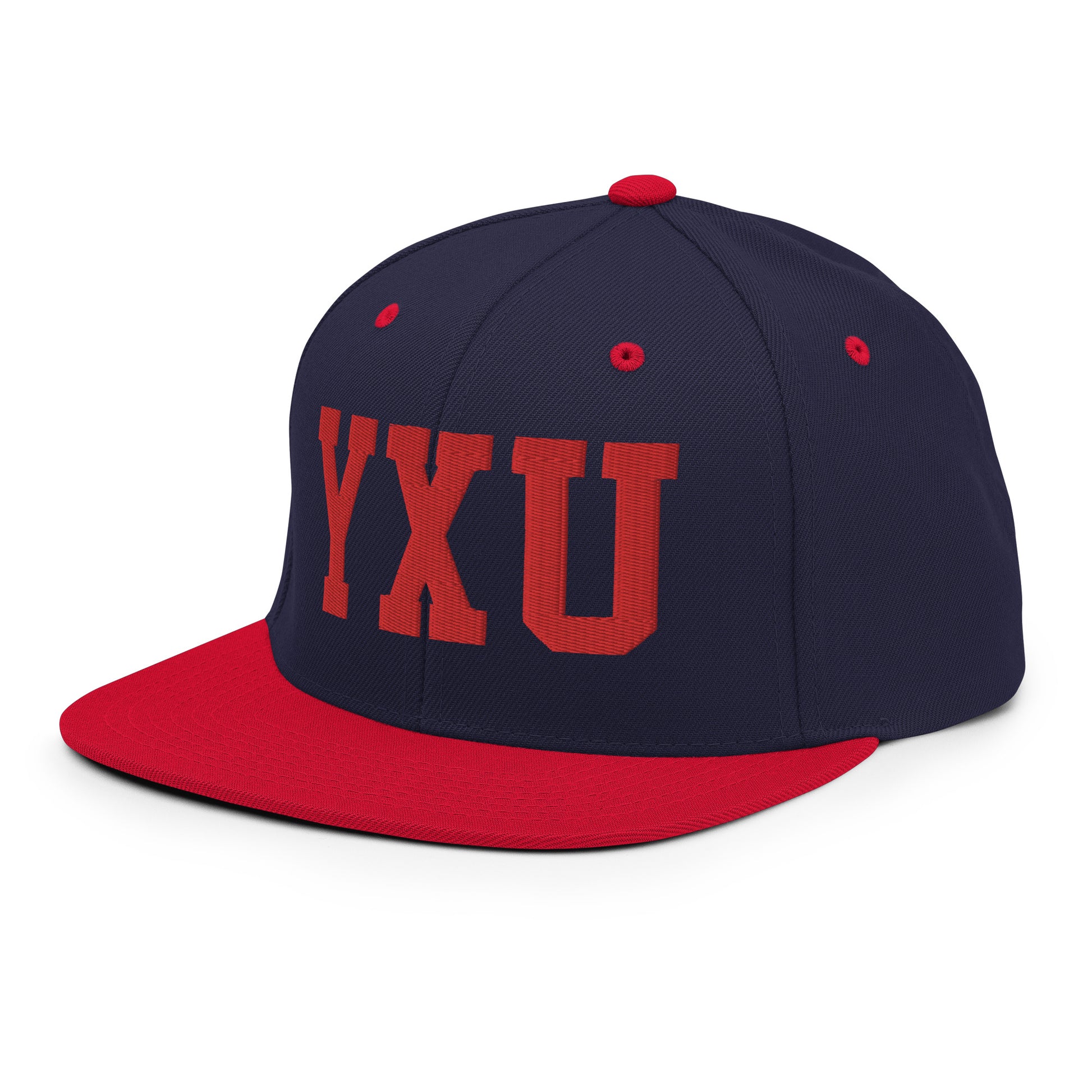 College-Style Classic Snapback Hat • Red • YXU London • YHM Designs - Image 21