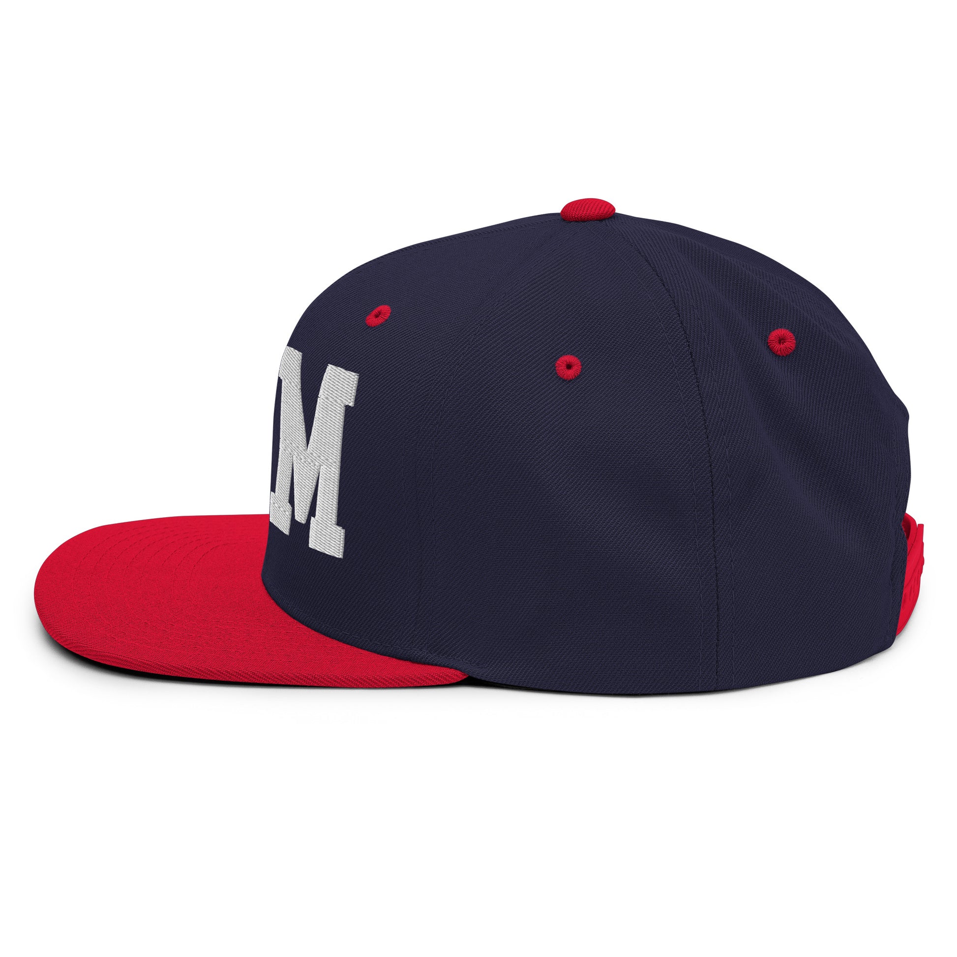 College-Style Classic Snapback Hat • White • BHM Birmingham • YHM Designs - Image 21