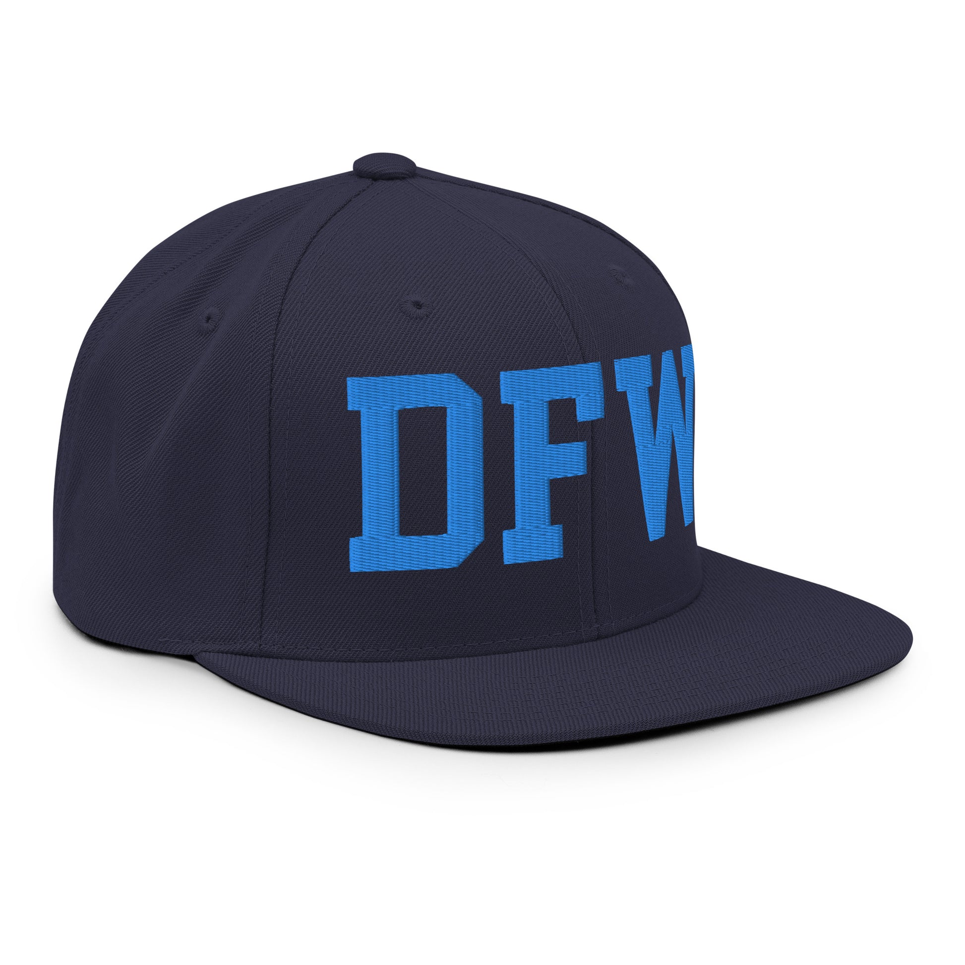 College-Style Classic Snapback Hat • Aqua Blue • DFW Dallas • YHM Designs - Image 10