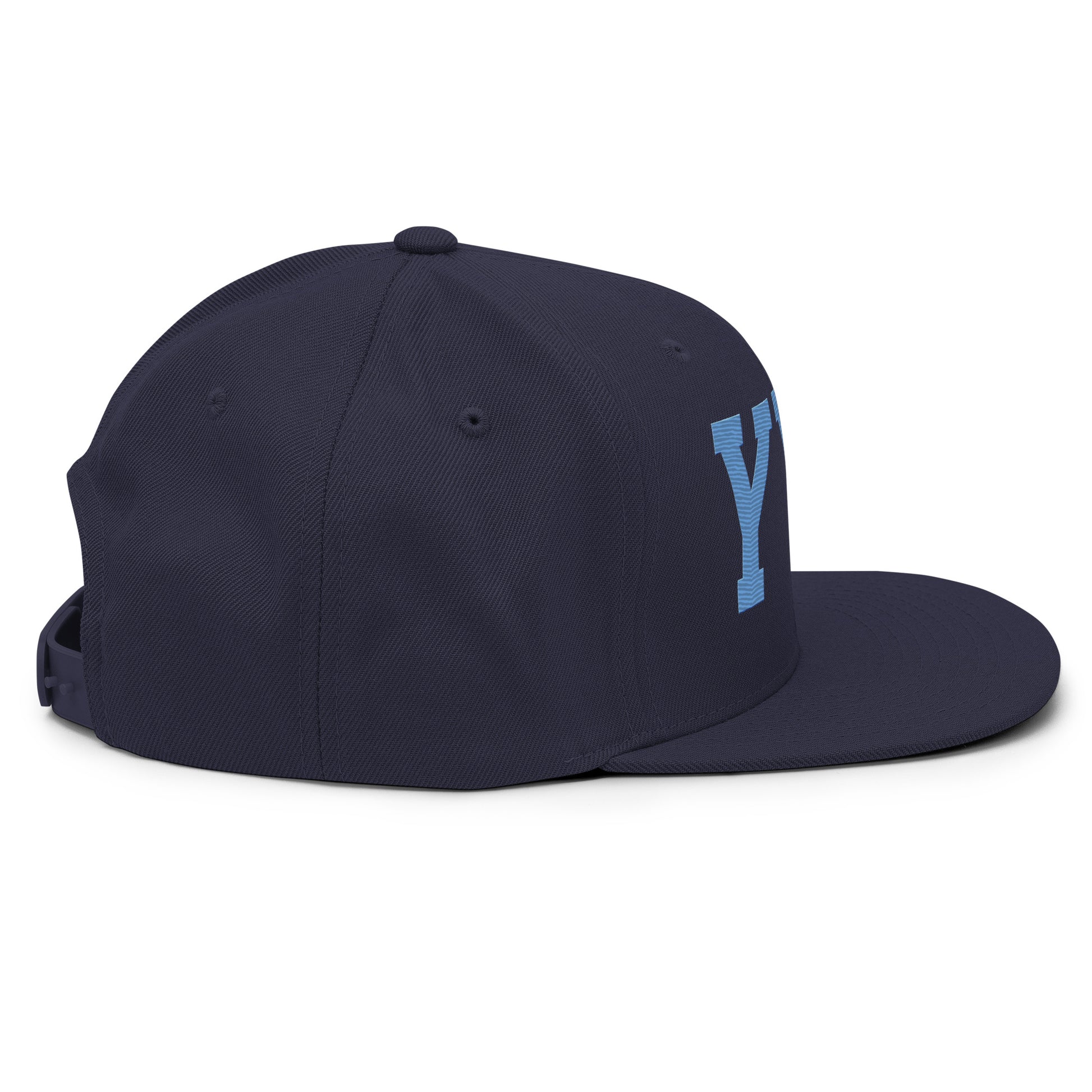 College-Style Classic Snapback Hat • Aqua Blue • YYT St. John's • YHM Designs - Image 11