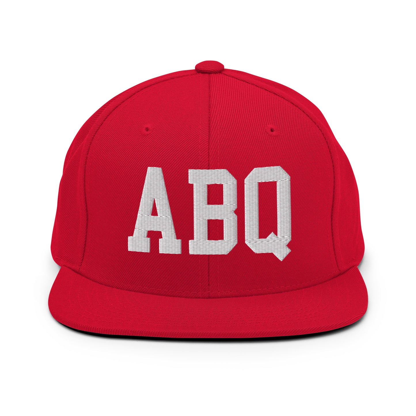 College-Style Classic Snapback Hat • White • ABQ Albuquerque • YHM Designs - Image 26