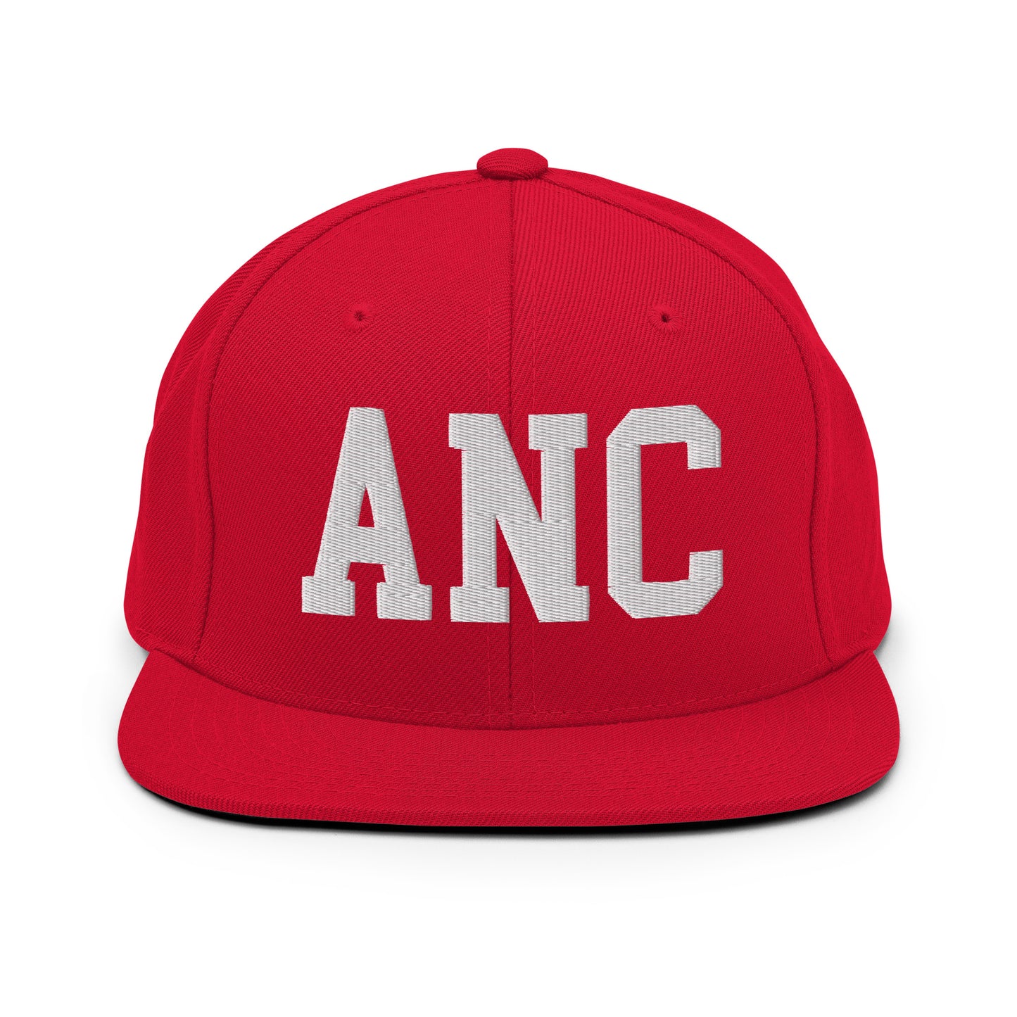 College-Style Classic Snapback Hat • White • ANC Anchorage Souvenir • YHM Designs - Image 26