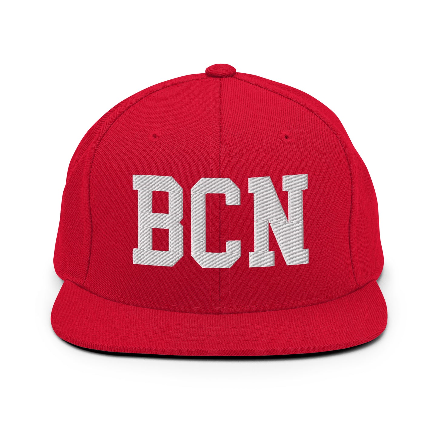 College-Style Classic Snapback Hat • White • BCN Barcelona Souvenir • YHM Designs - Image 26