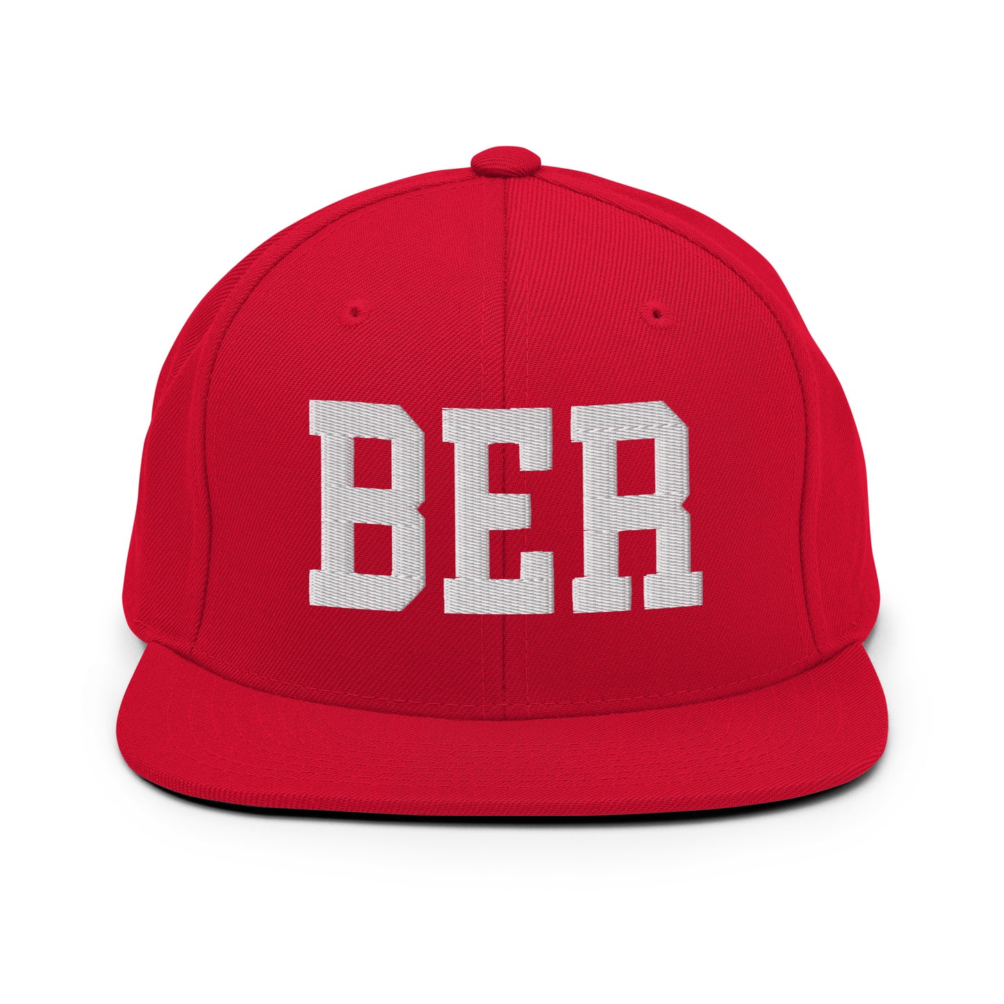 College-Style Classic Snapback Hat • White • BER Berlin Souvenir • YHM Designs - Image 26