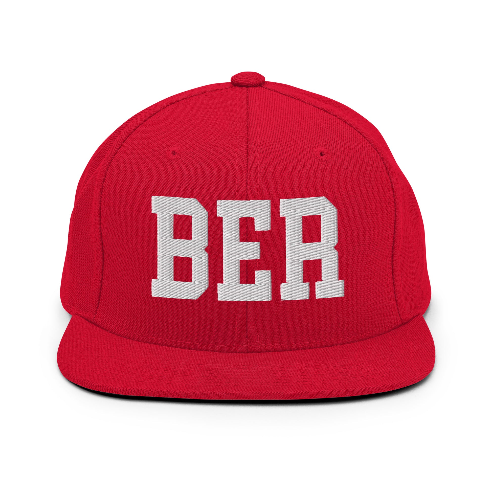College-Style Classic Snapback Hat • White • BER Berlin Souvenir • YHM Designs - Image 26