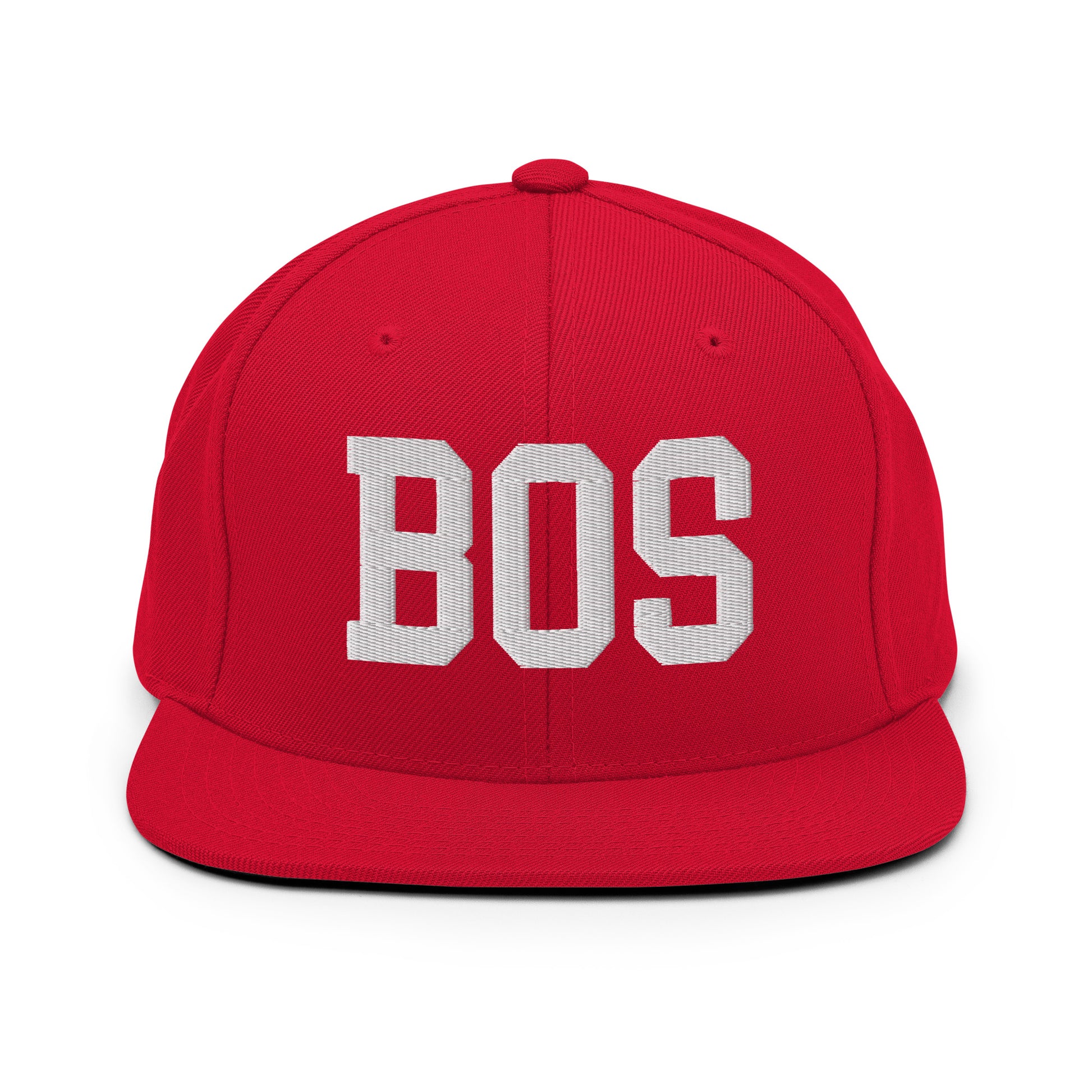 College-Style Classic Snapback Hat • White • BOS Boston • YHM Designs - Image 26