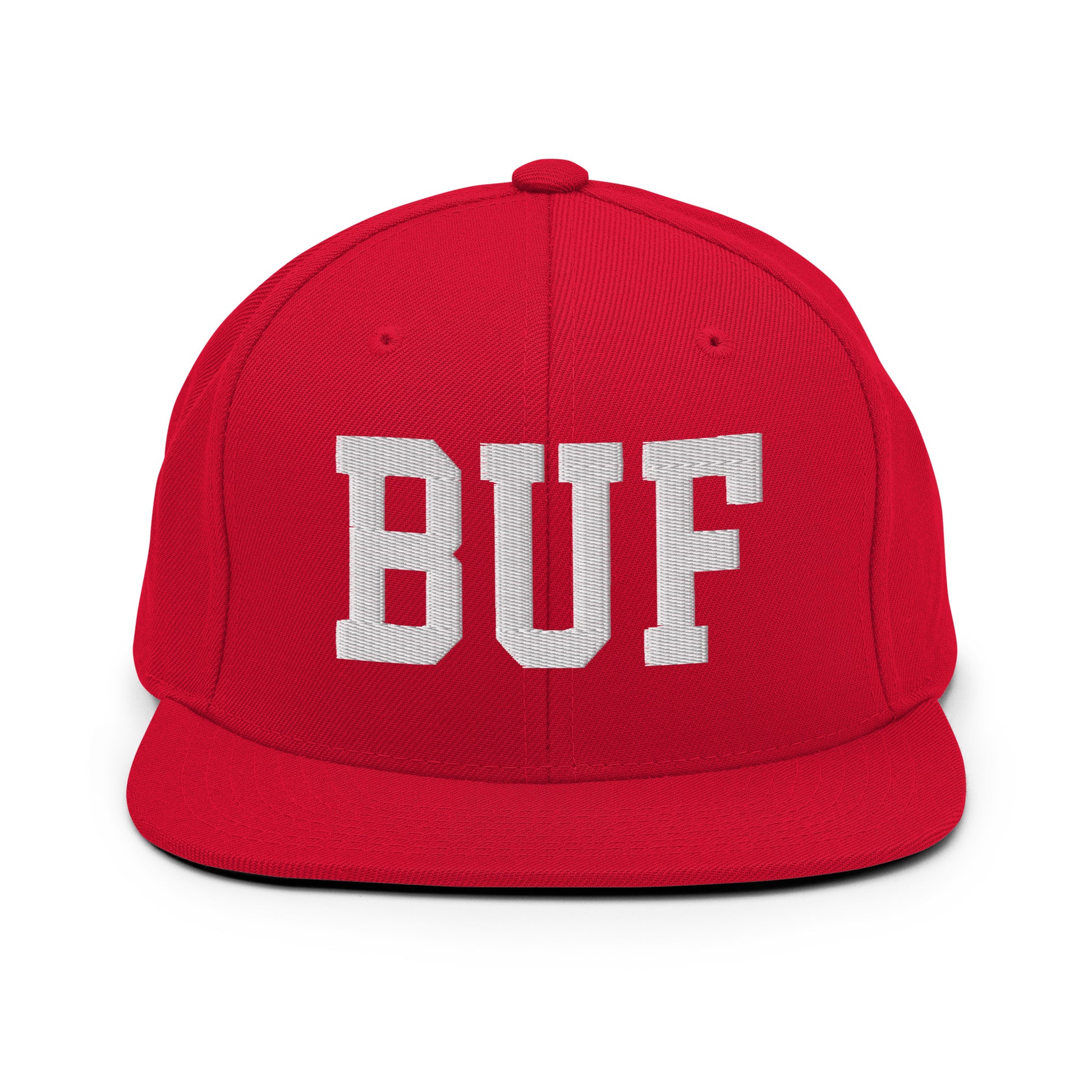 College-Style Classic Snapback Hat • White • BUF Buffalo Souvenir • YHM Designs - Image 26