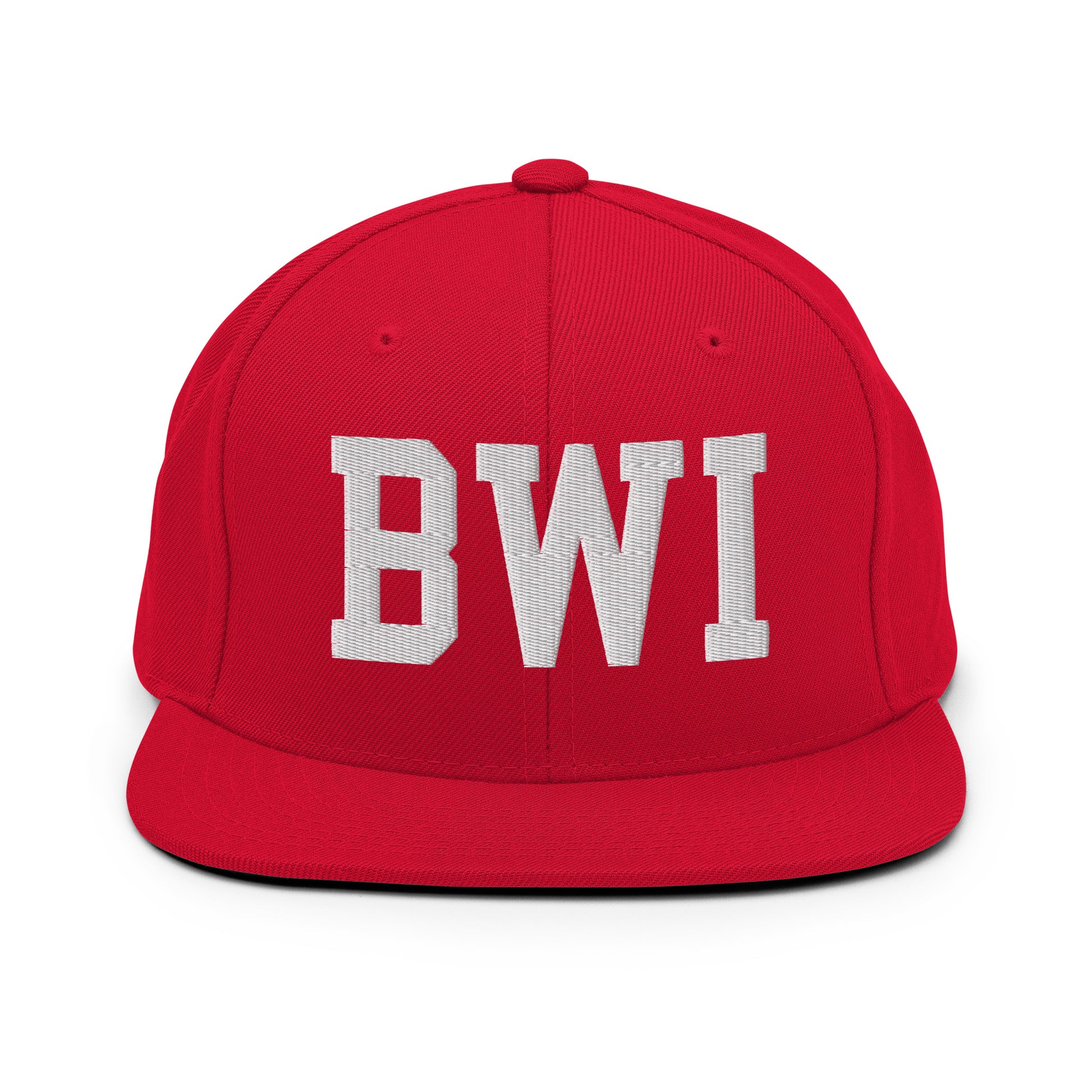 College-Style Classic Snapback Hat • White • BWI Baltimore • YHM Designs - Image 26