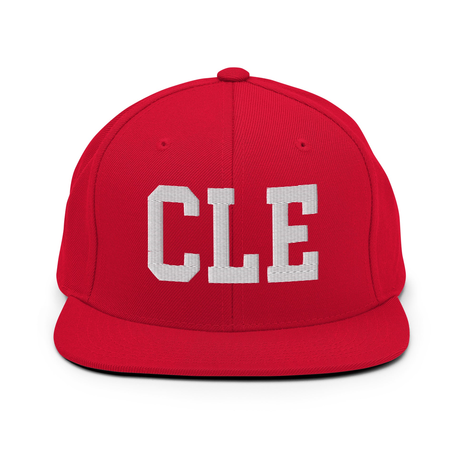College-Style Classic Snapback Hat • White • CLE Cleveland • YHM Designs - Image 26
