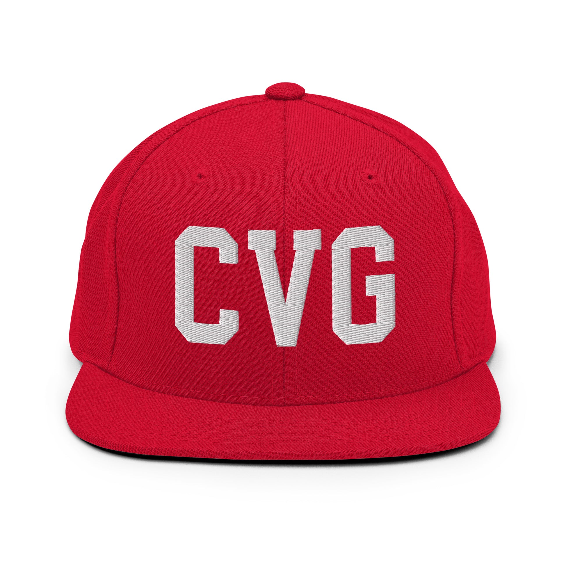 College-Style Classic Snapback Hat • White • CVG Cincinnati Souvenir • YHM Designs - Image 26