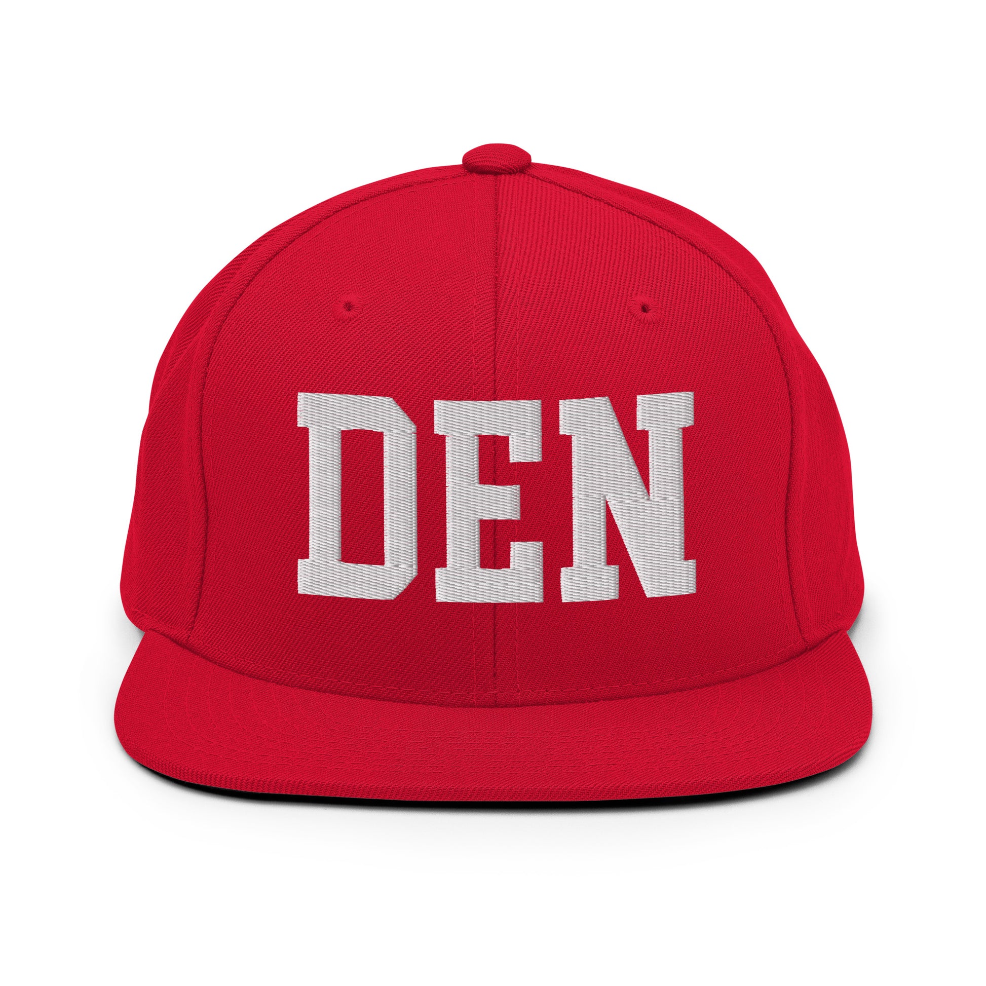 College-Style Classic Snapback Hat • White • DEN Denver • YHM Designs - Image 26