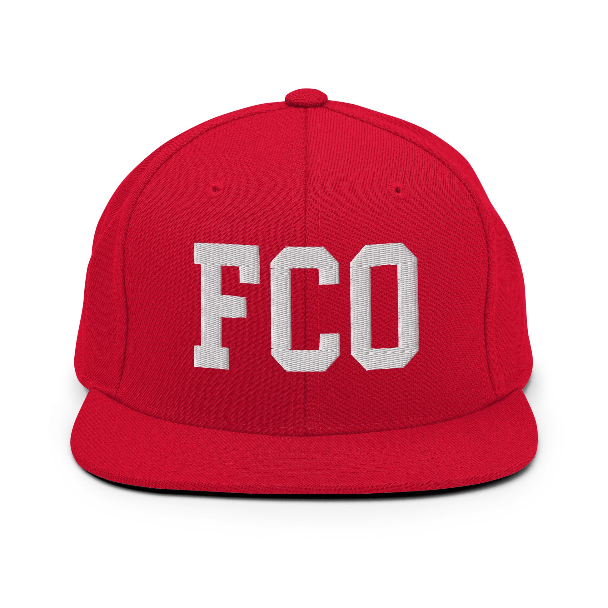 College-Style Classic Snapback Hat • White • FCO Rome • YHM Designs - Image 26