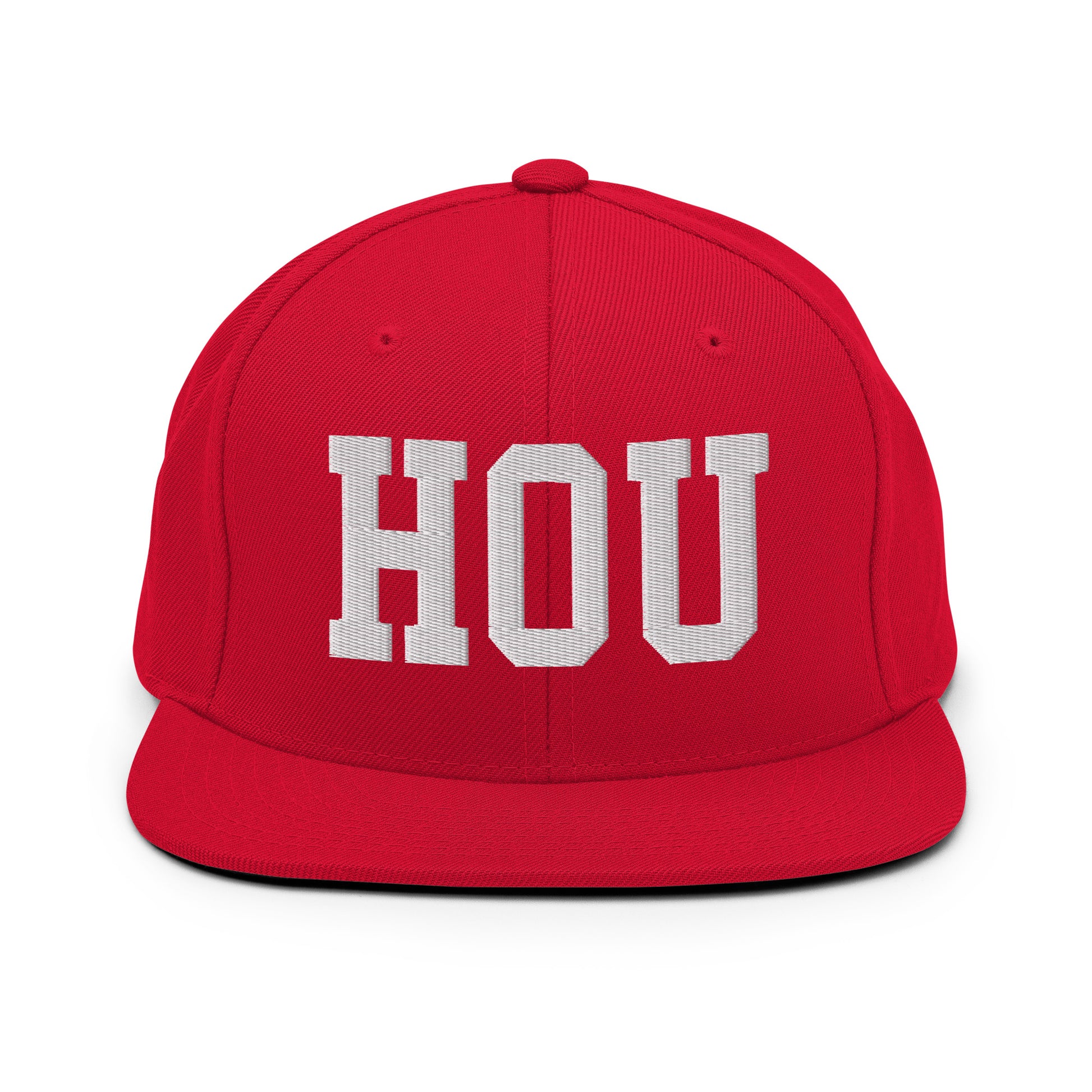 College-Style Classic Snapback Hat • White • HOU Houston Souvenir • YHM Designs - Image 26