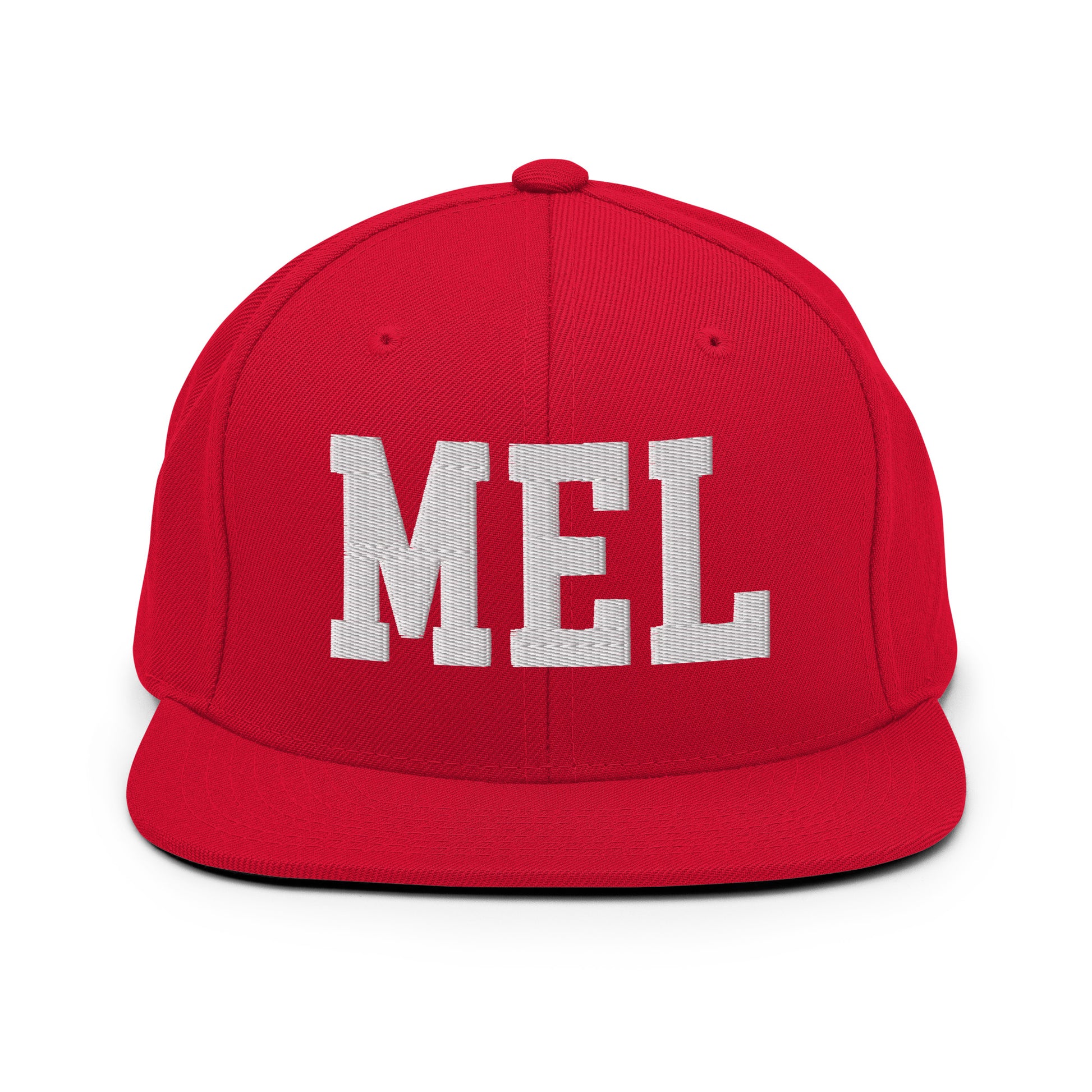 College-Style Classic Snapback Hat • White • MEL Melbourne Souvenir • YHM Designs - Image 26