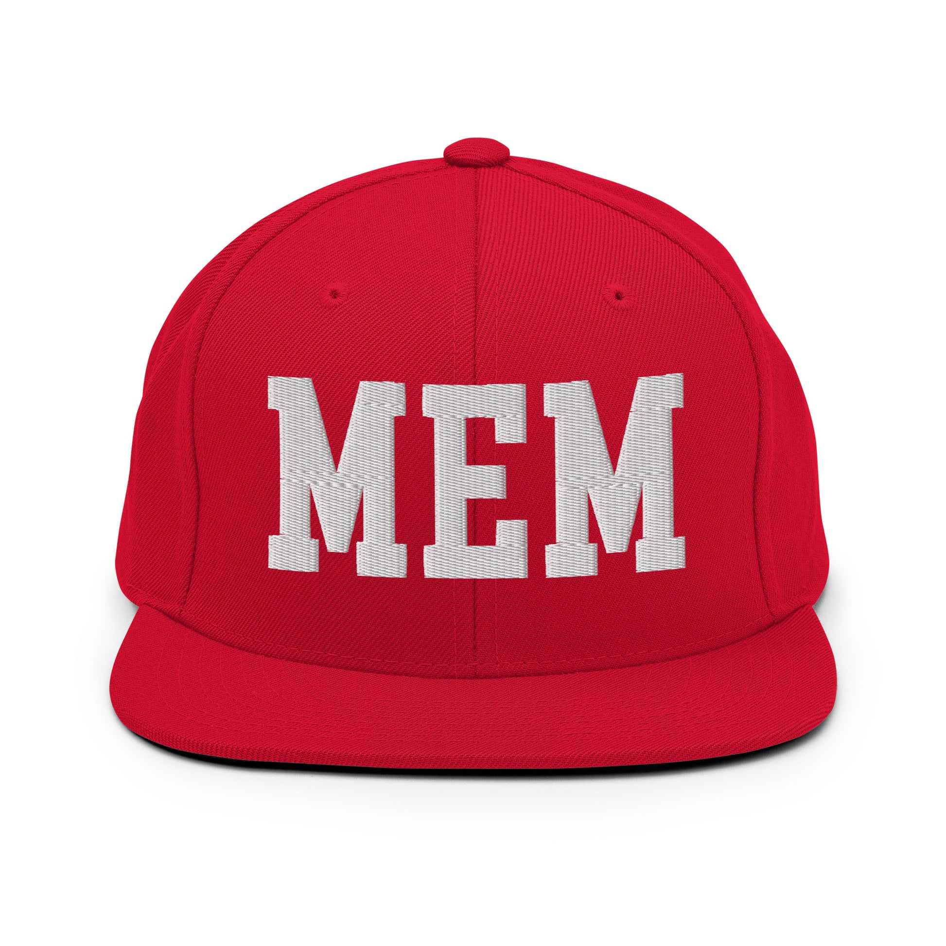 College-Style Classic Snapback Hat • White • MEM Memphis • YHM Designs - Image 26