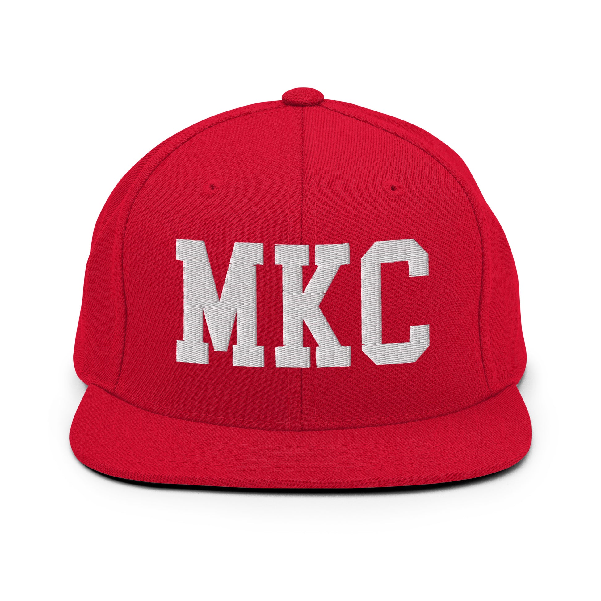College-Style Classic Snapback Hat • White • MKC Kansas City Souvenir • YHM Designs - Image 26