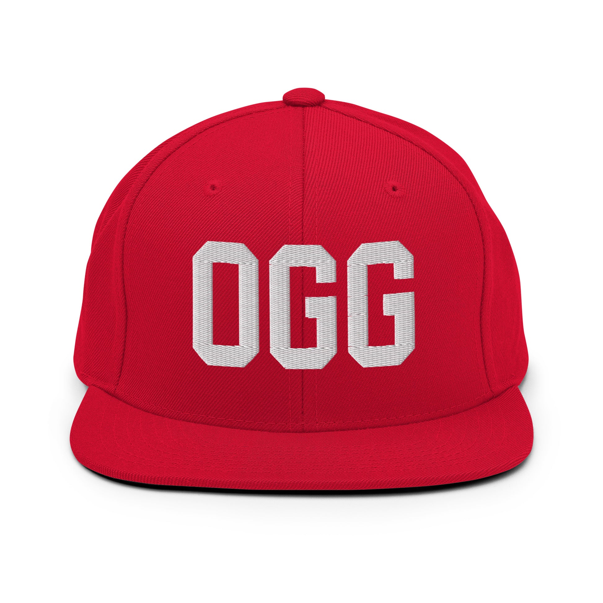 College-Style Classic Snapback Hat • White • OGG Maui Souvenir • YHM Designs - Image 26
