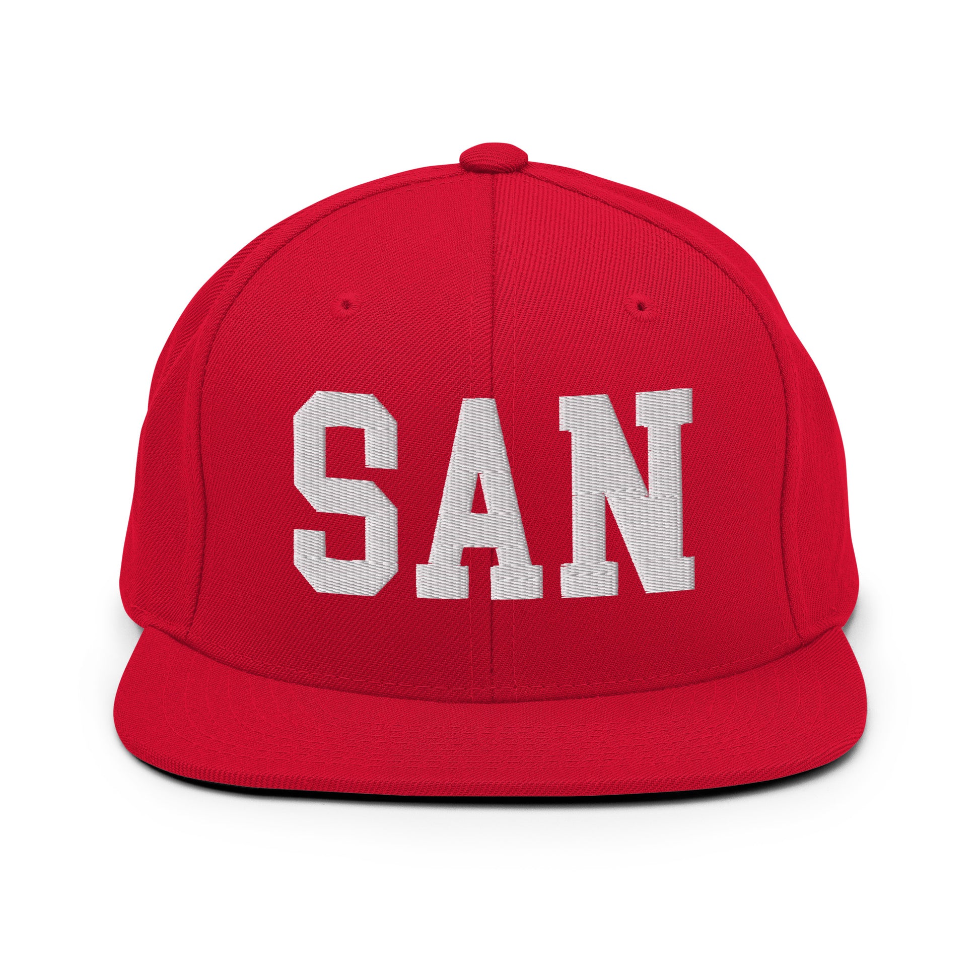 College-Style Classic Snapback Hat • White • SAN San Diego • YHM Designs - Image 26