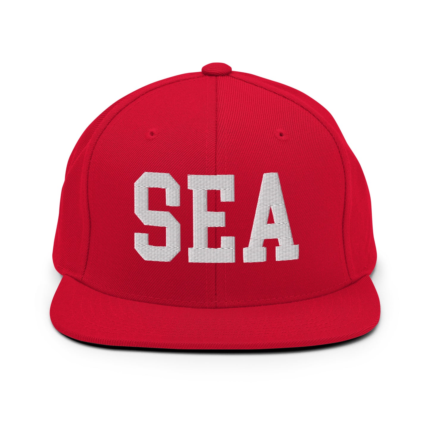 College-Style Classic Snapback Hat • White • SEA Seattle Souvenir • YHM Designs - Image 26