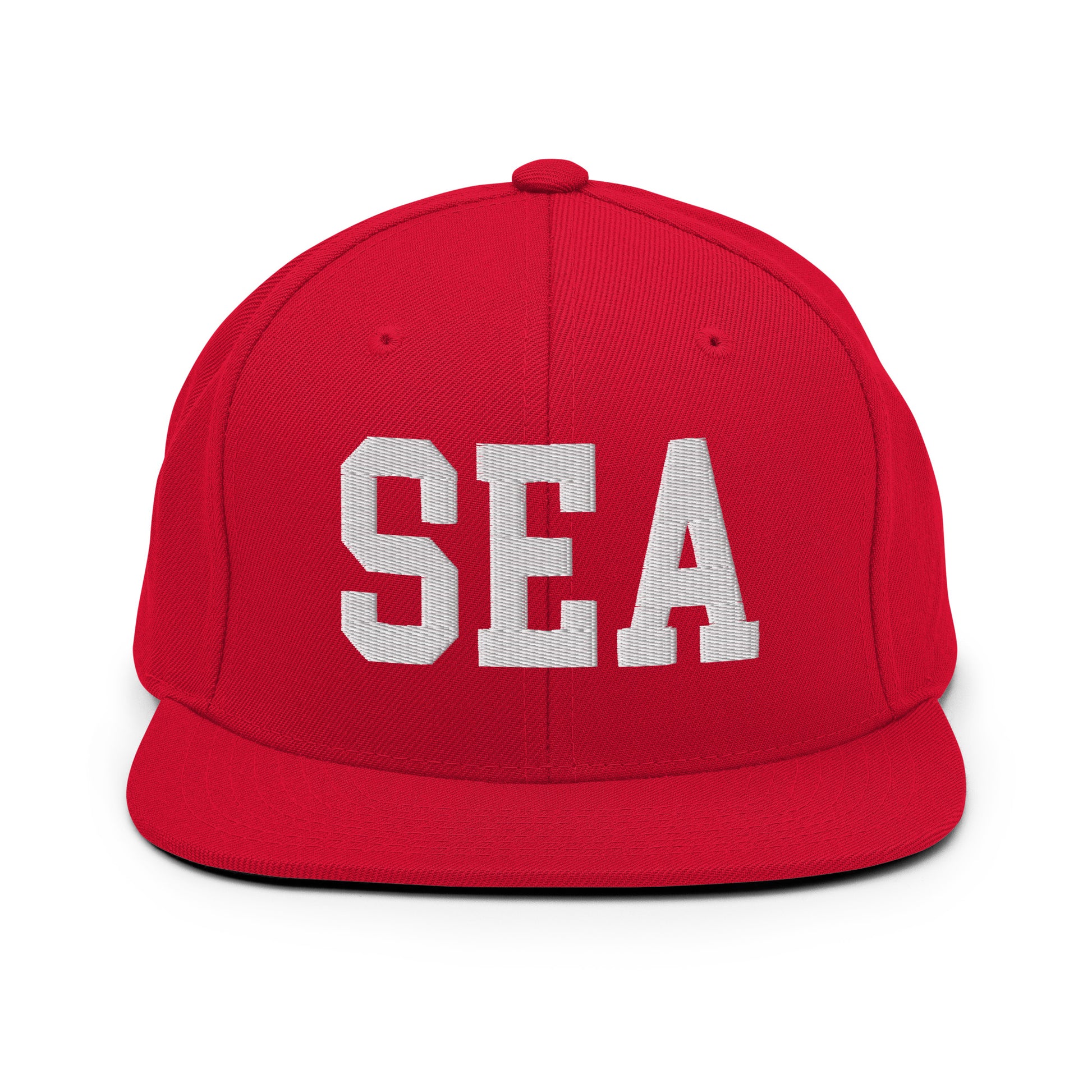 College-Style Classic Snapback Hat • White • SEA Seattle Souvenir • YHM Designs - Image 26