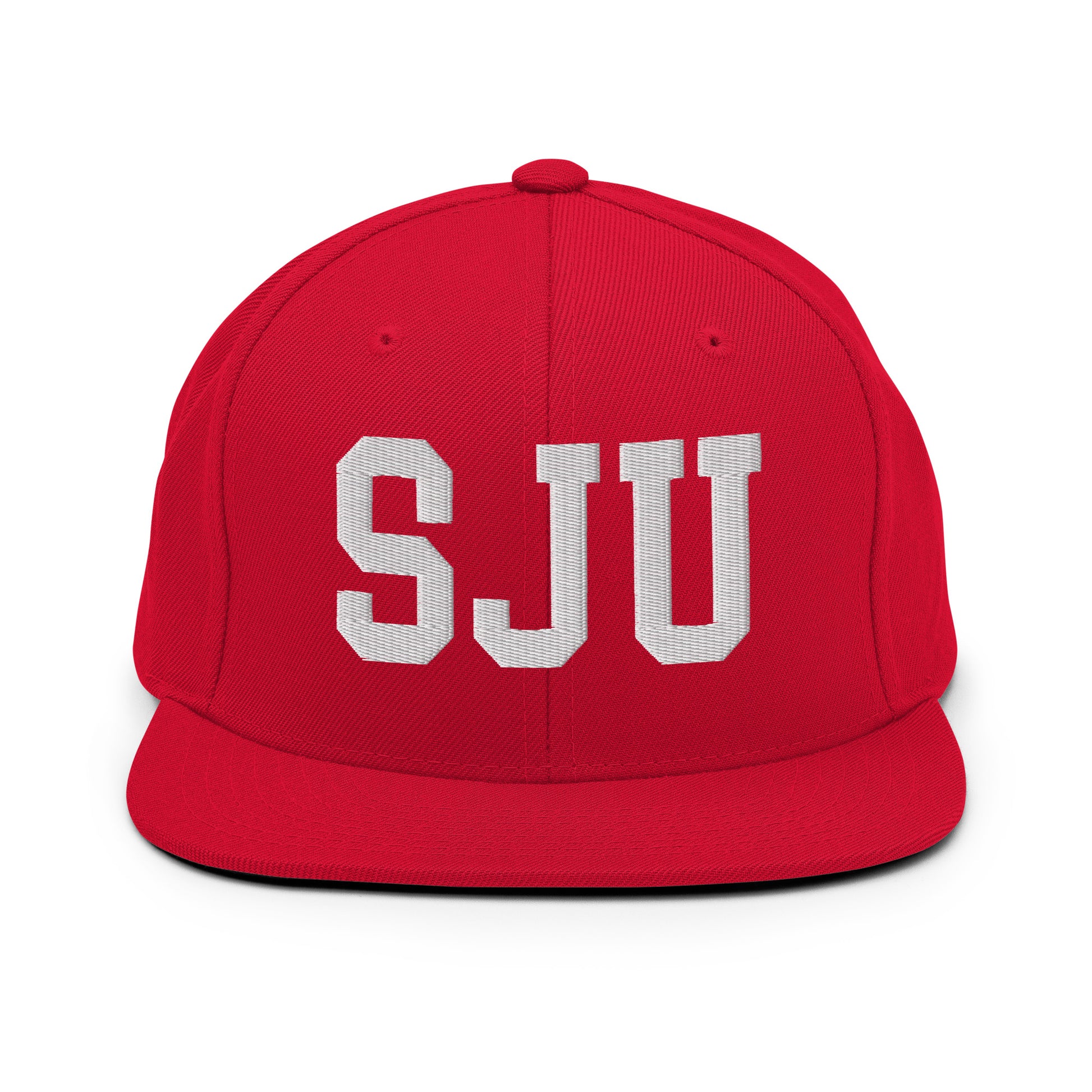 College-Style Classic Snapback Hat • White • SJU San Juan Souvenir • YHM Designs - Image 26