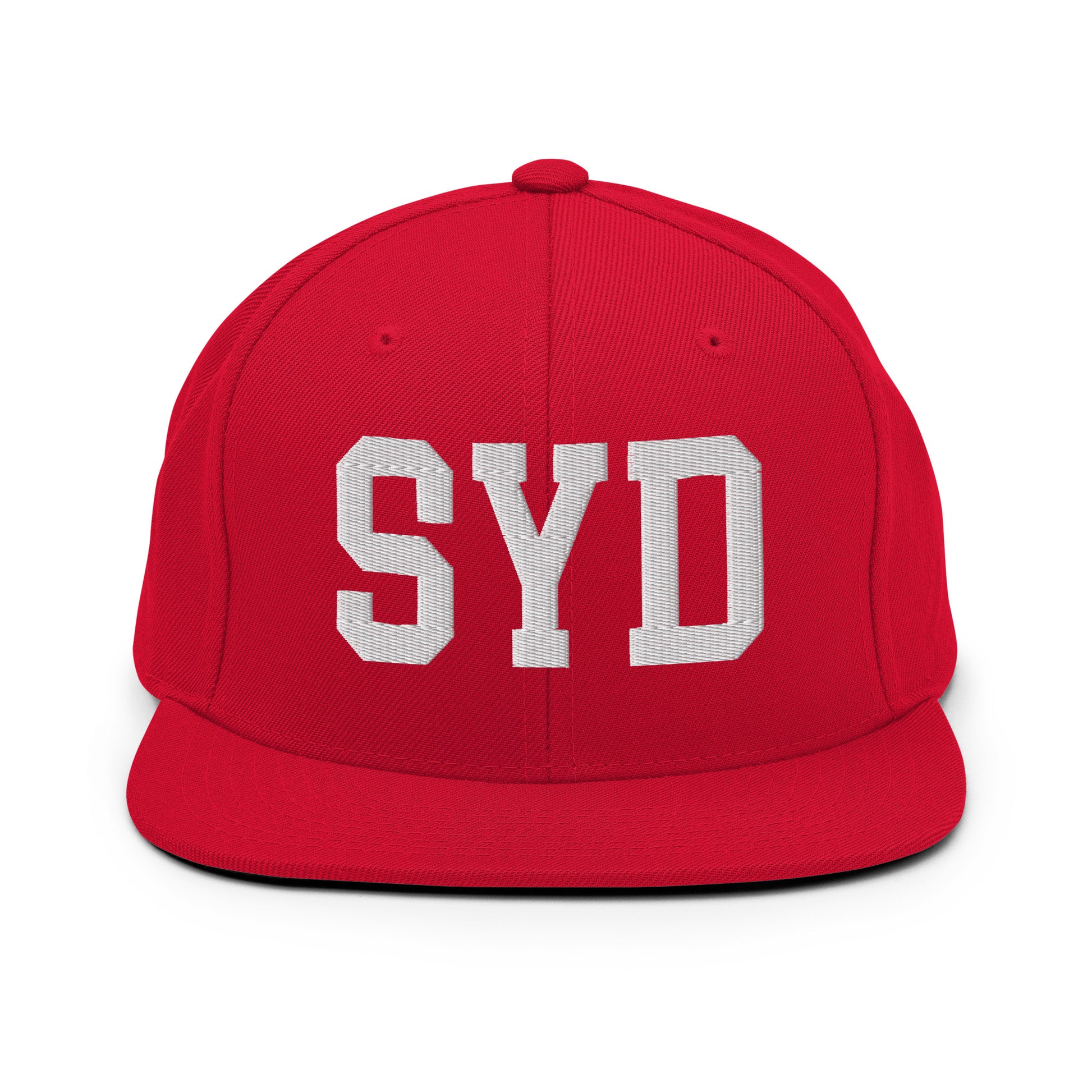 College-Style Classic Snapback Hat • White • SYD Sydney Souvenir • YHM Designs - Image 26