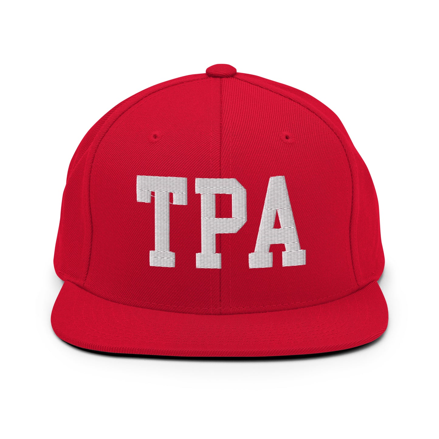 College-Style Classic Snapback Hat • White • TPA Tampa • YHM Designs - Image 26