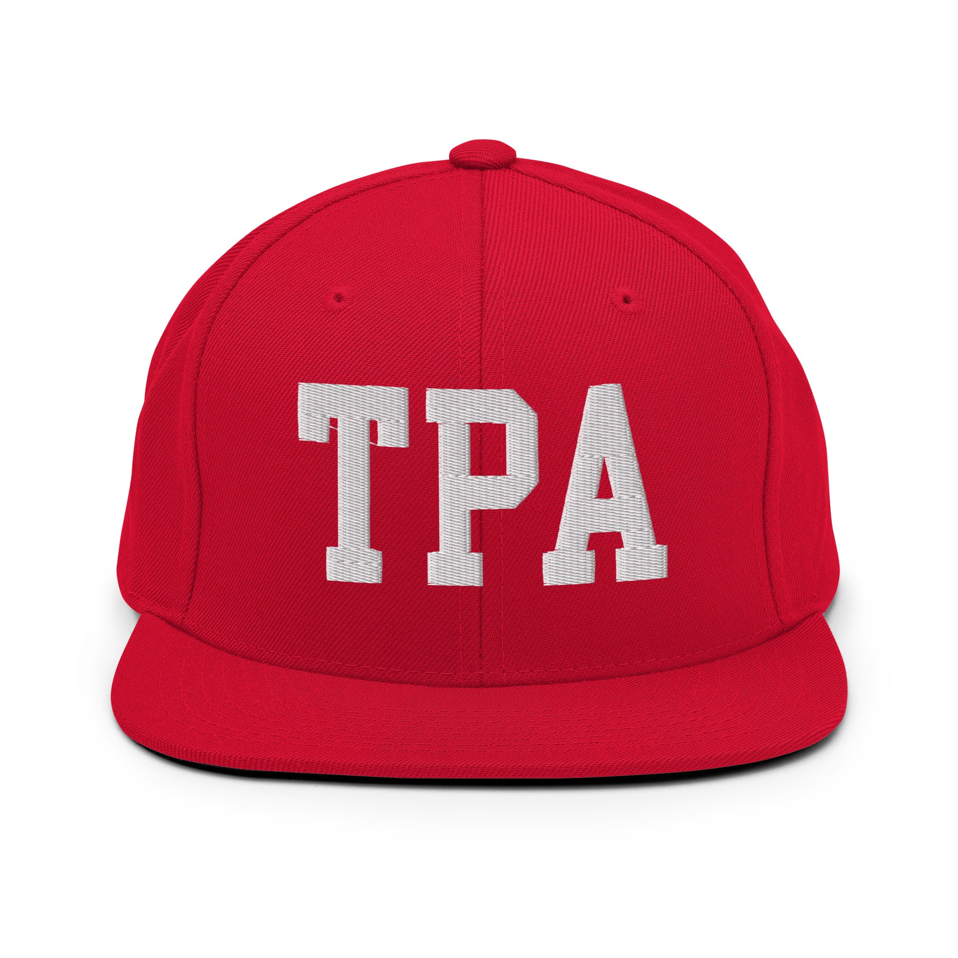 College-Style Classic Snapback Hat • White • TPA Tampa • YHM Designs - Image 26