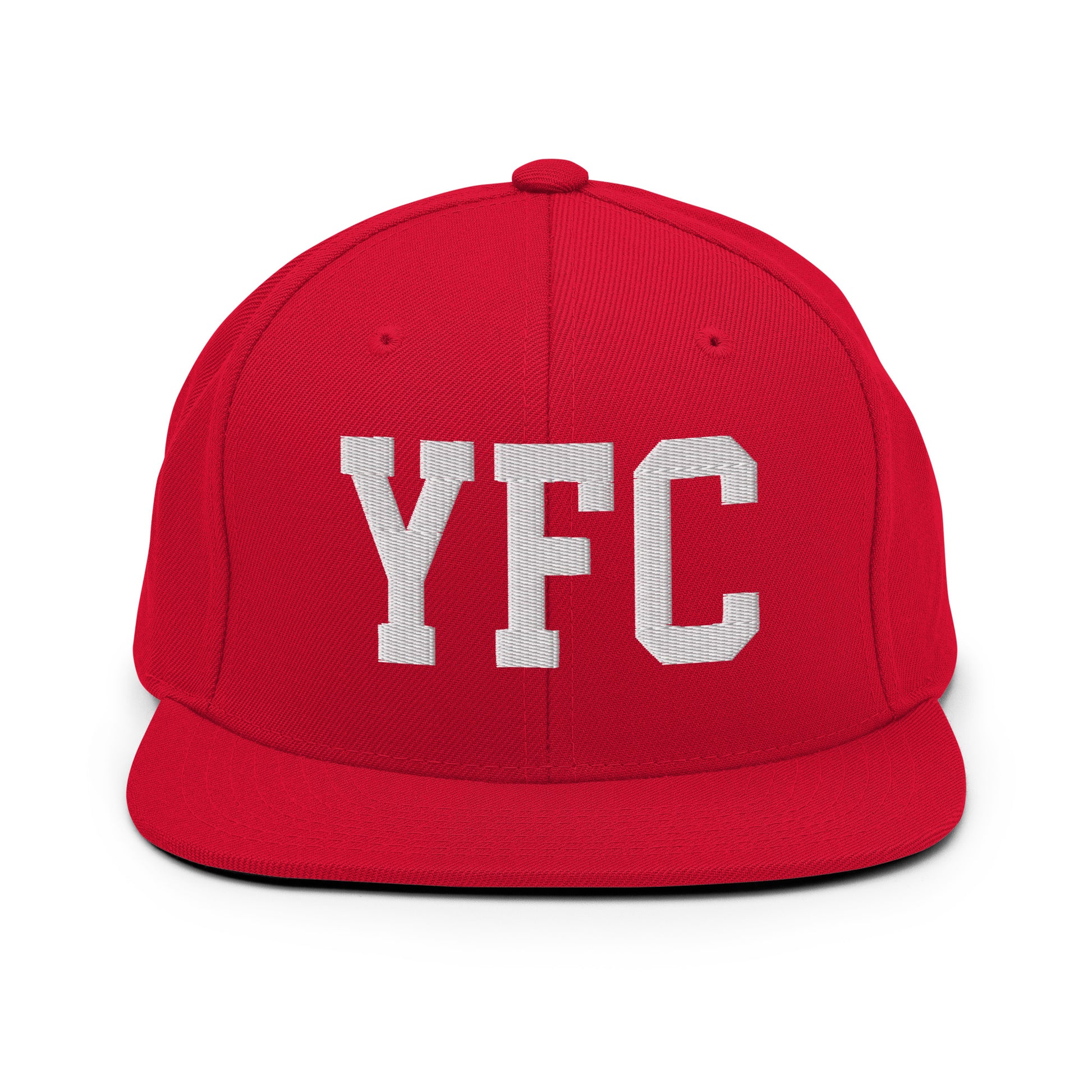 College-Style Classic Snapback Hat • White • YFC Fredericton Souvenir • YHM Designs - Image 26
