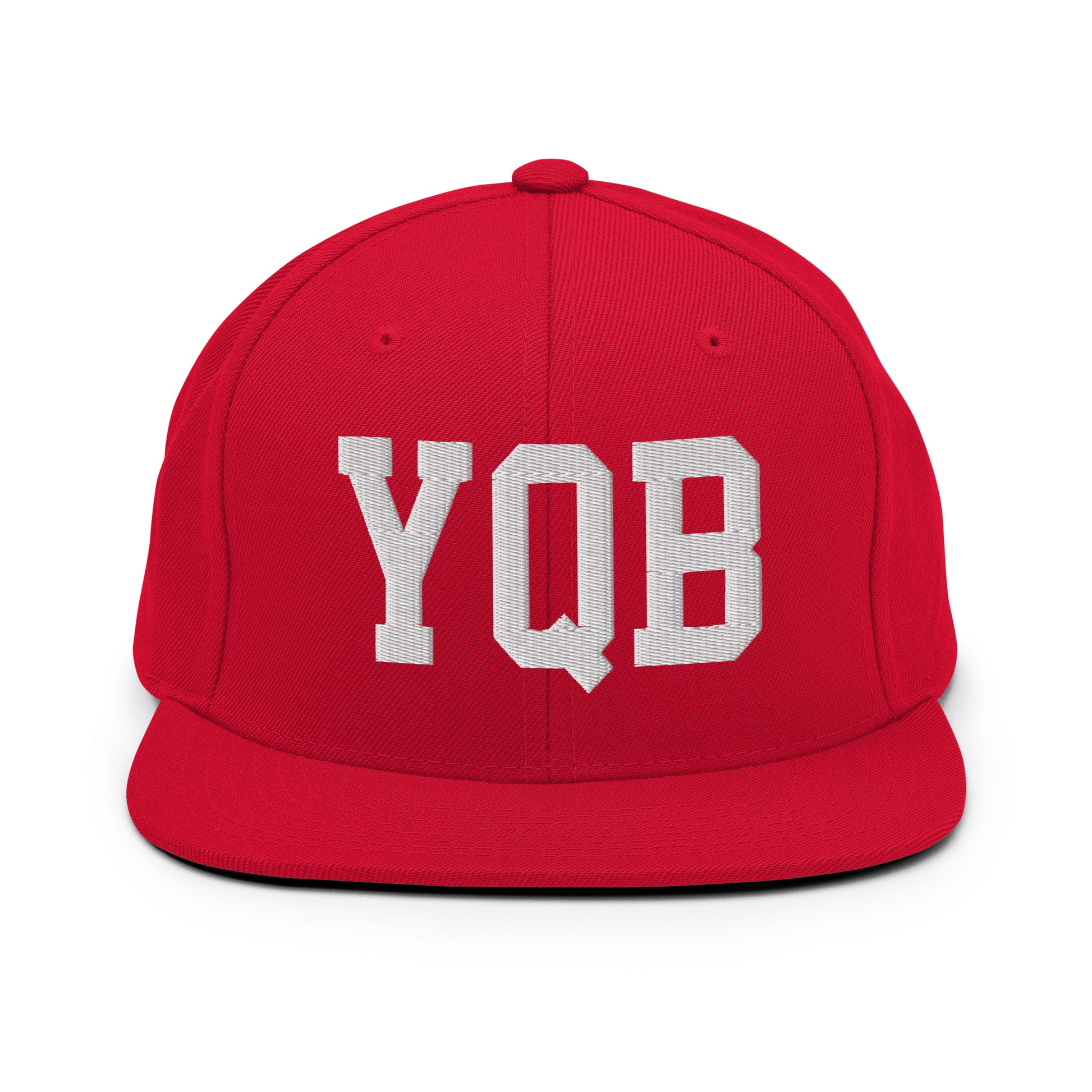 College-Style Classic Snapback Hat • White • YQB Quebec City Souvenir • YHM Designs - Image 26