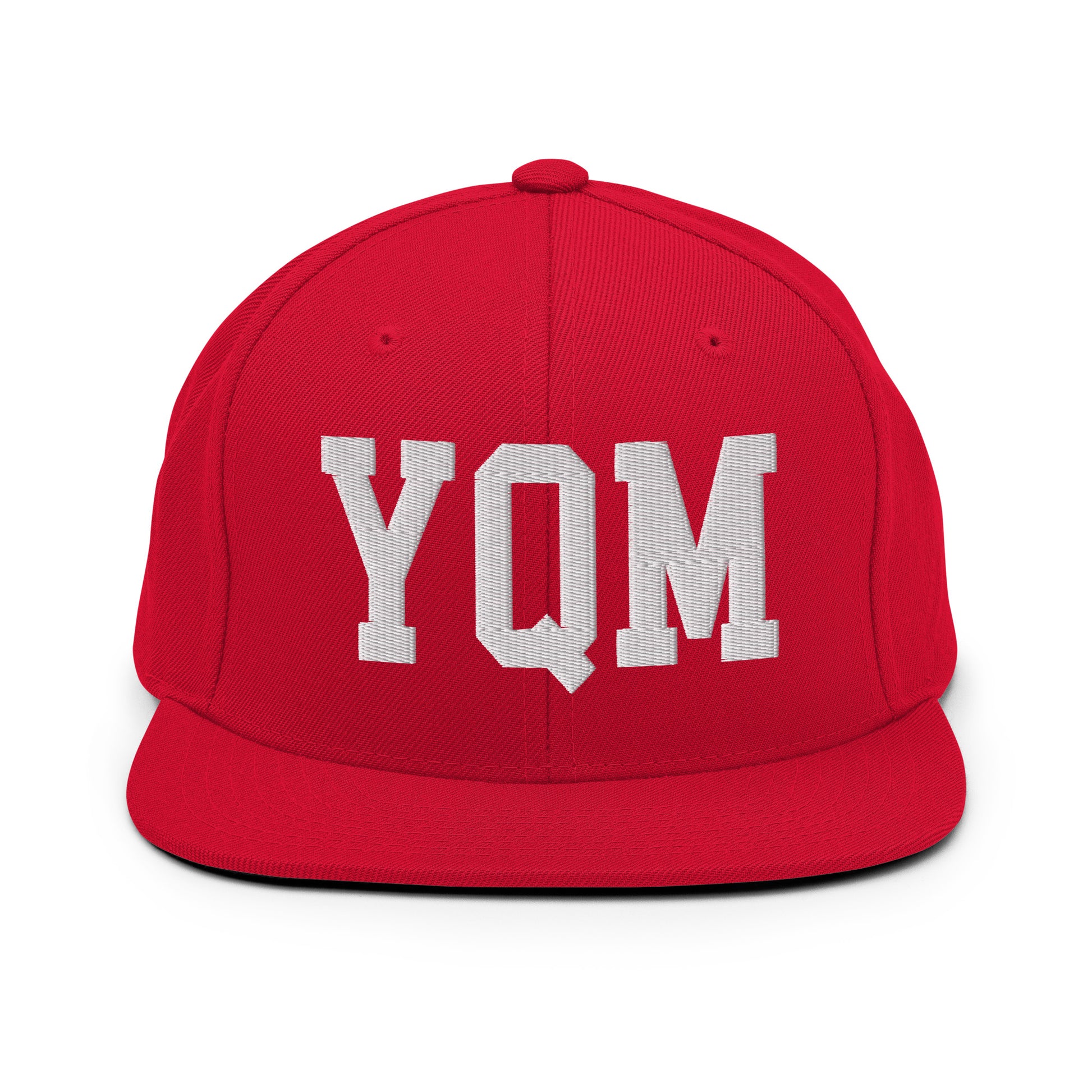 College-Style Classic Snapback Hat • White • YQM Moncton • YHM Designs - Image 26