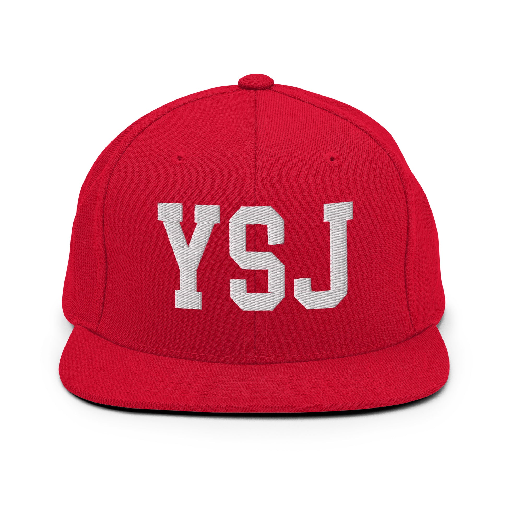 College-Style Classic Snapback Hat • White • YSJ Saint John Souvenir • YHM Designs - Image 26