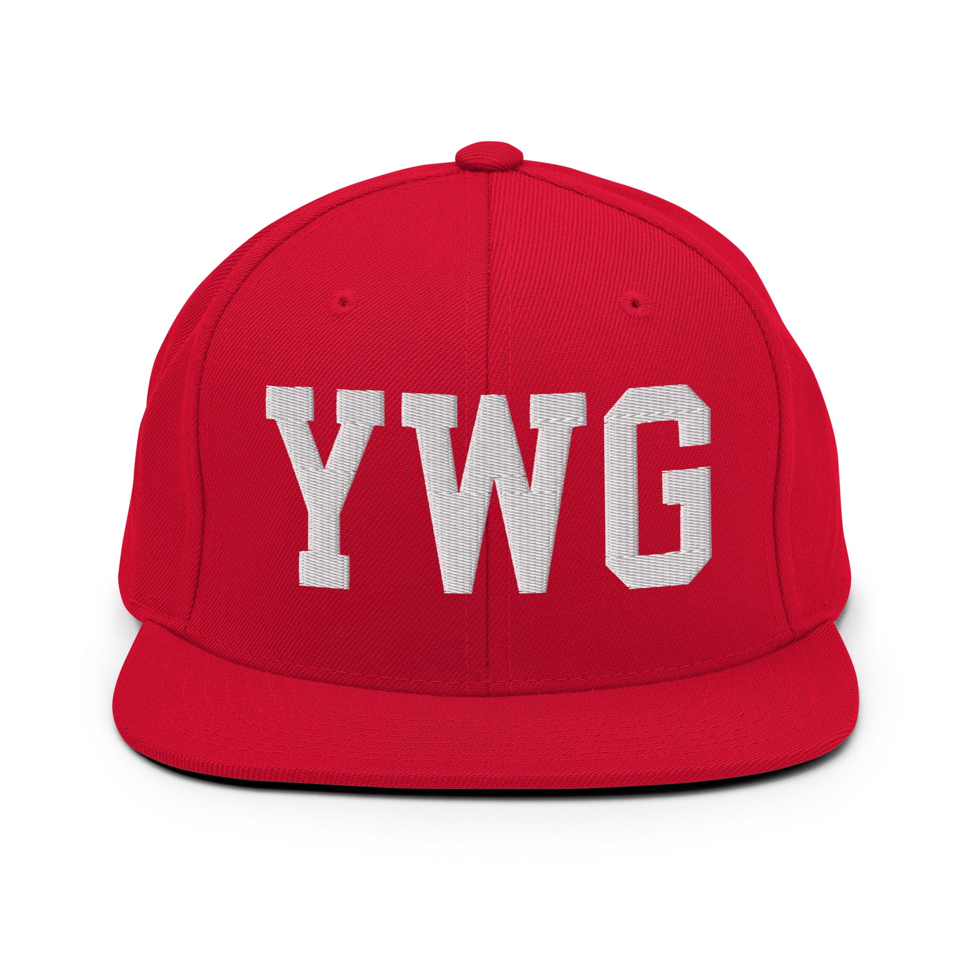 College-Style Classic Snapback Hat • White • YWG Winnipeg Souvenir • YHM Designs - Image 26