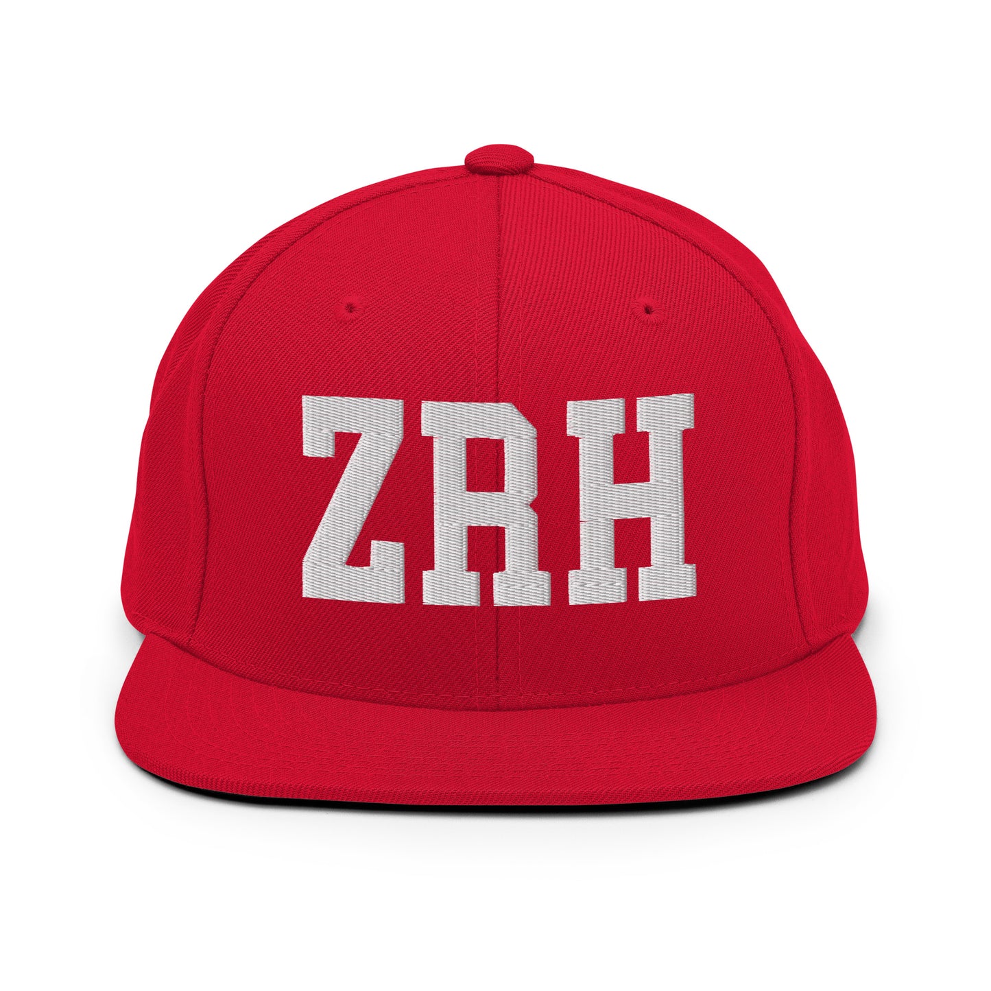 College-Style Classic Snapback Hat • White • ZRH Zurich Souvenir • YHM Designs - Image 26