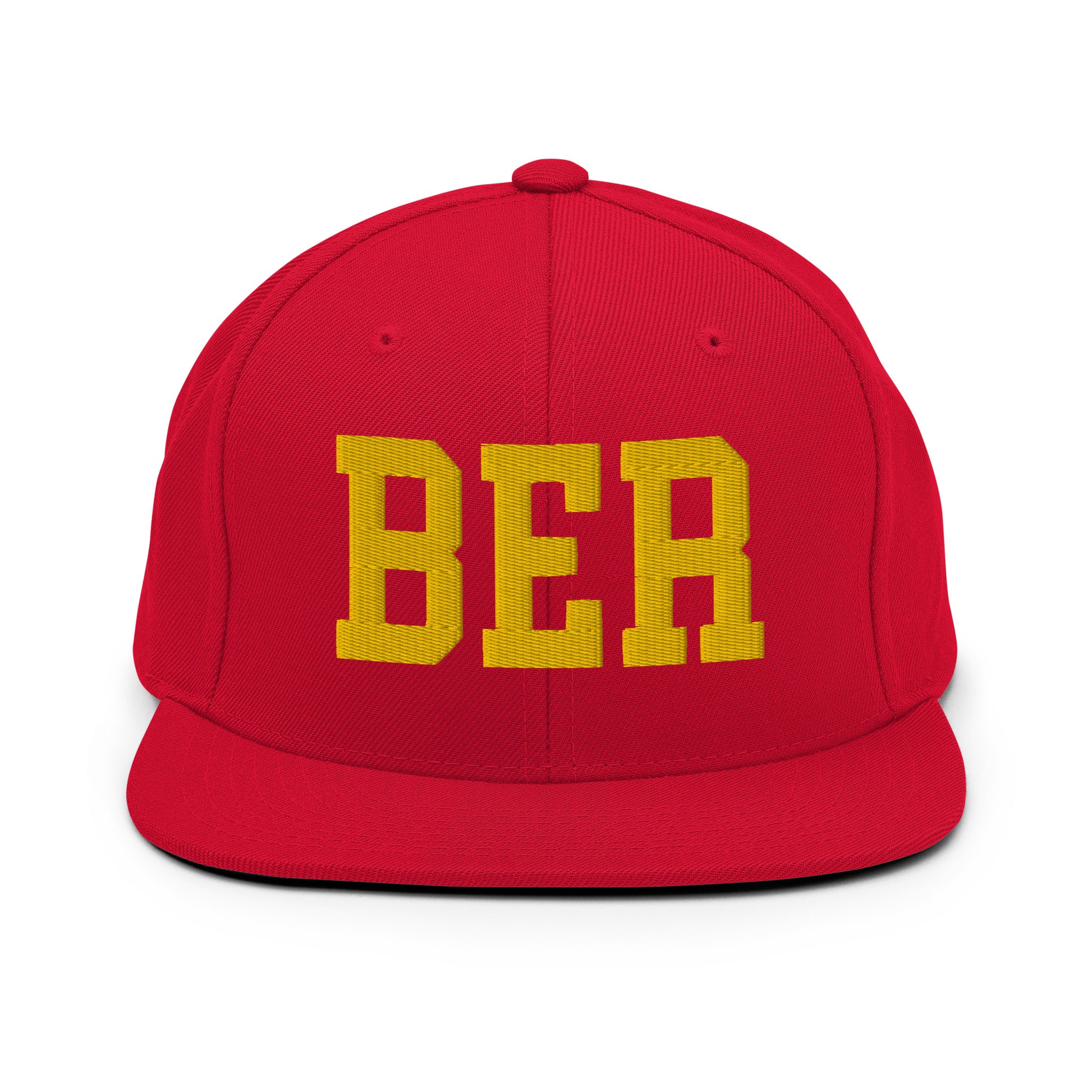 College-Style Classic Snapback Hat • Gold • BER Berlin • YHM Designs - Image 18