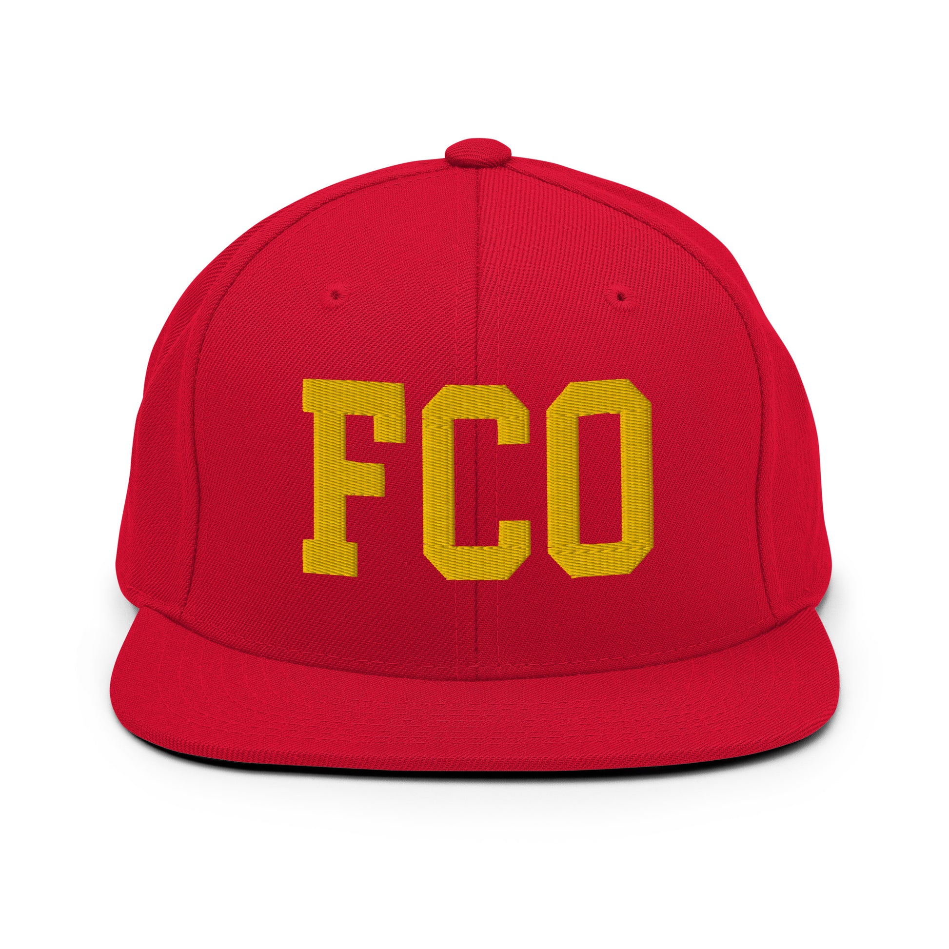 College-Style Classic Snapback Hat • Gold • FCO Rome • YHM Designs - Image 18