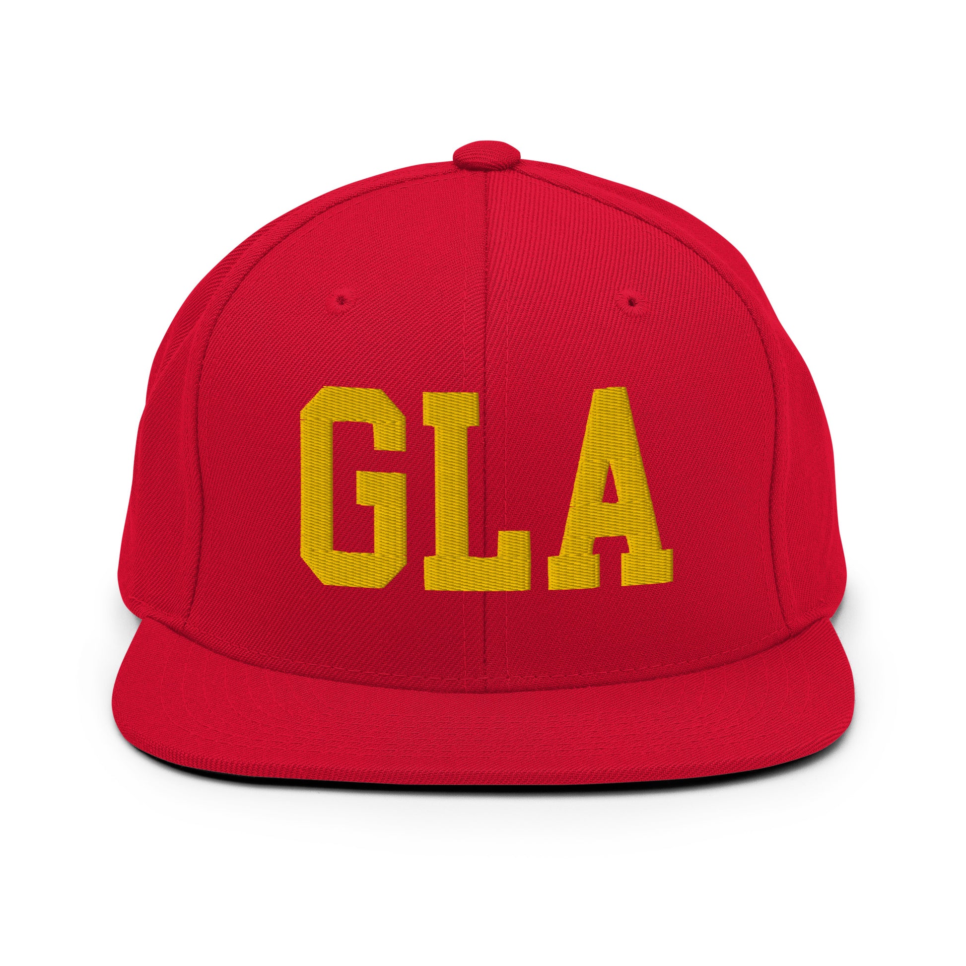 College-Style Classic Snapback Hat • Gold • GLA Glasgow • YHM Designs - Image 18