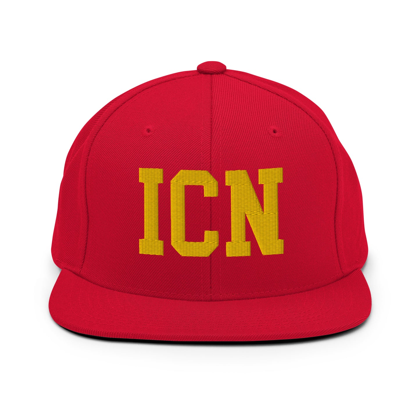 College-Style Classic Snapback Hat • Gold • ICN Seoul • YHM Designs - Image 18