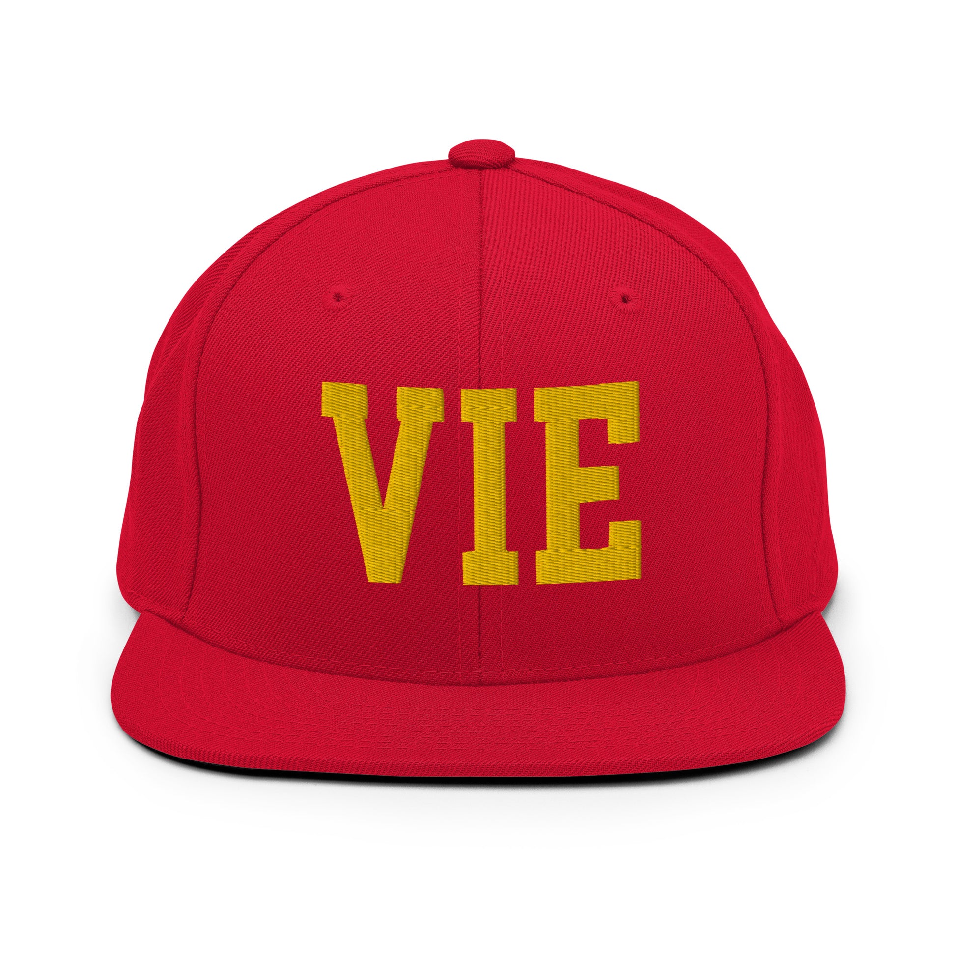 College-Style Classic Snapback Hat • Gold • VIE Vienna • YHM Designs - Image 18