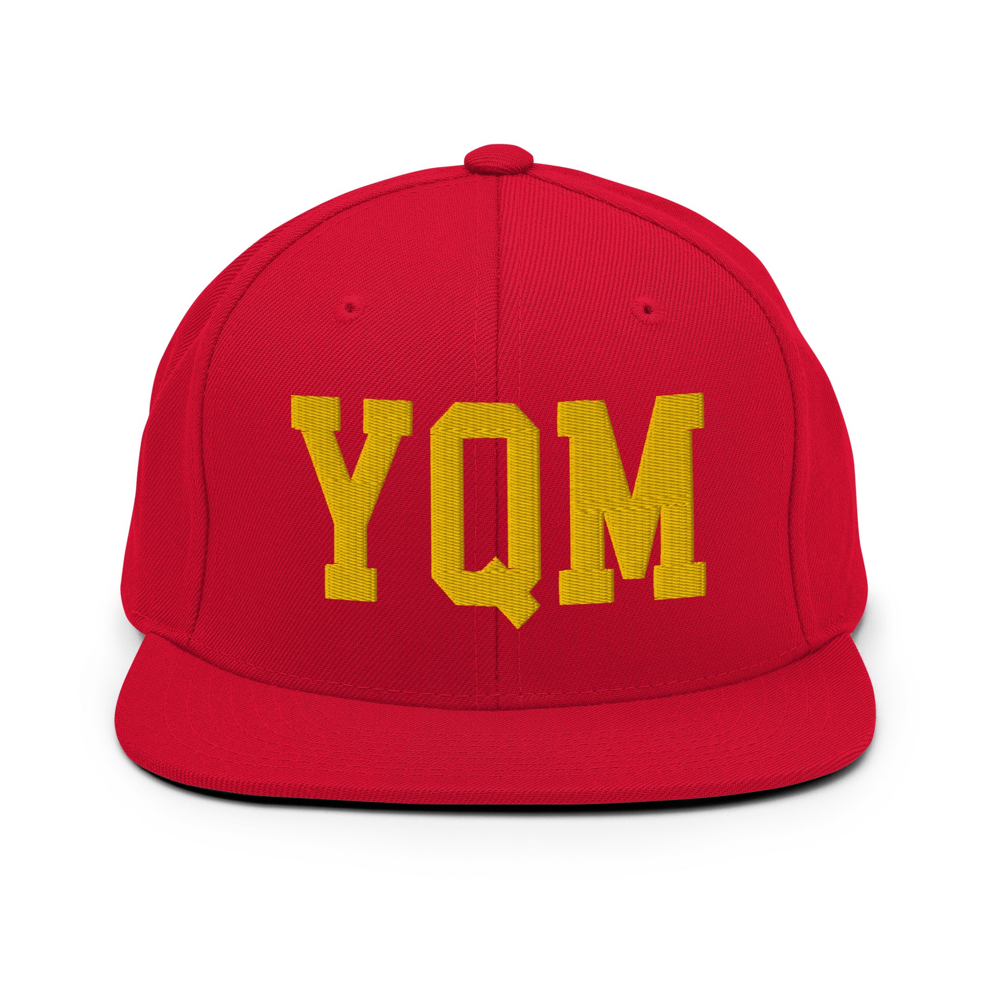 College-Style Classic Snapback Hat • Gold • YQM Moncton • YHM Designs - Image 18