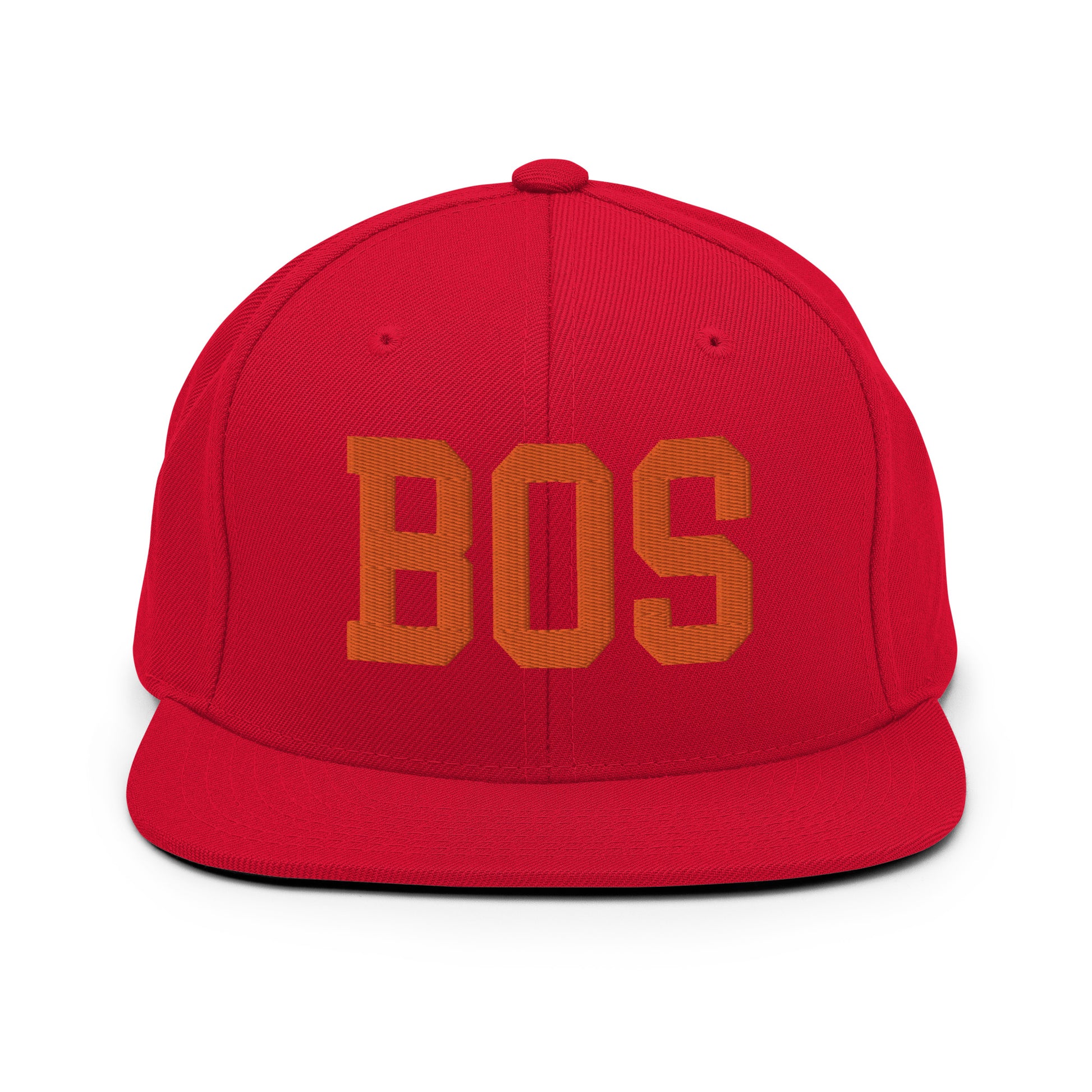 College-Style Classic Snapback Hat • Orange • BOS Boston • YHM Designs - Image 27