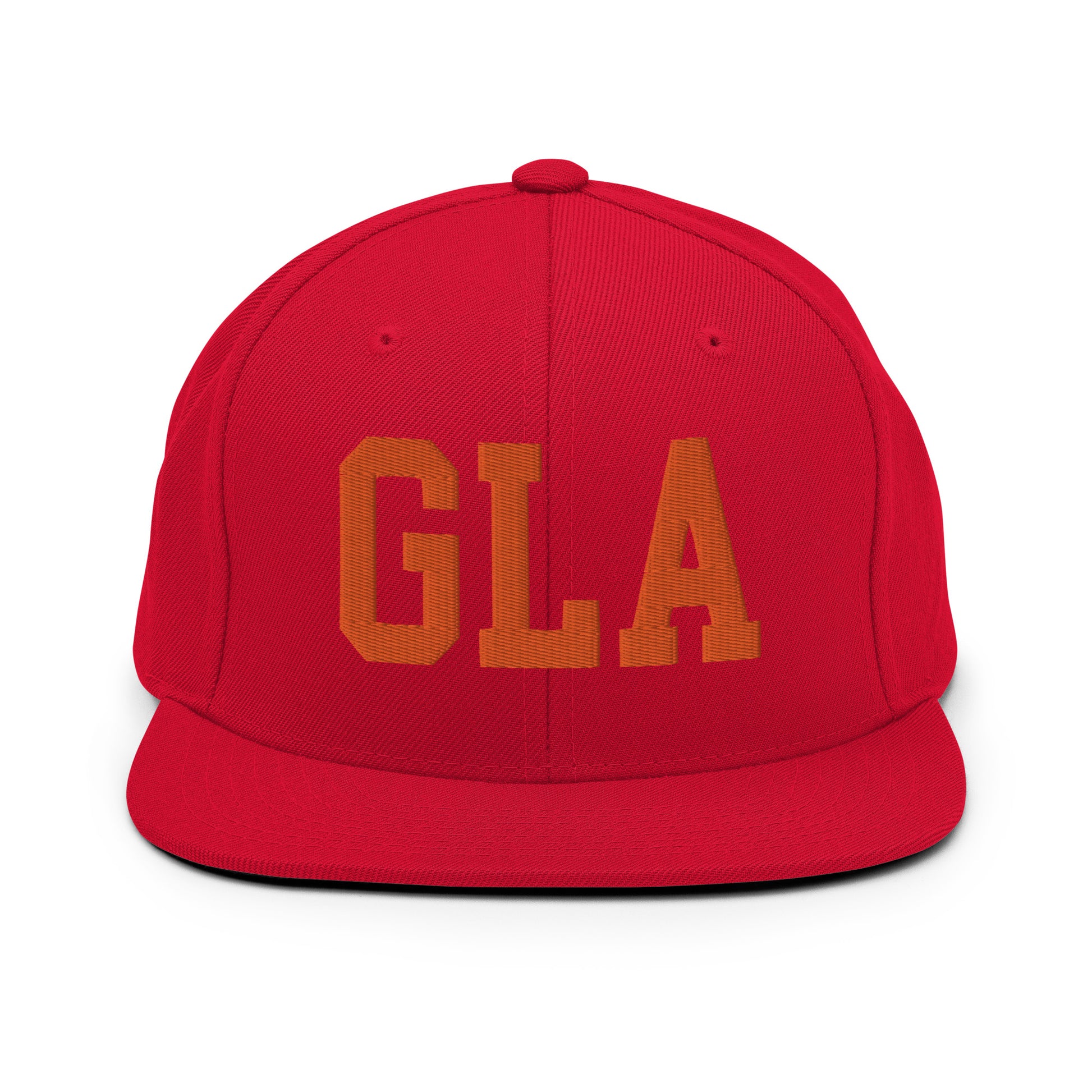 College-Style Classic Snapback Hat • Orange • GLA Glasgow • YHM Designs - Image 27