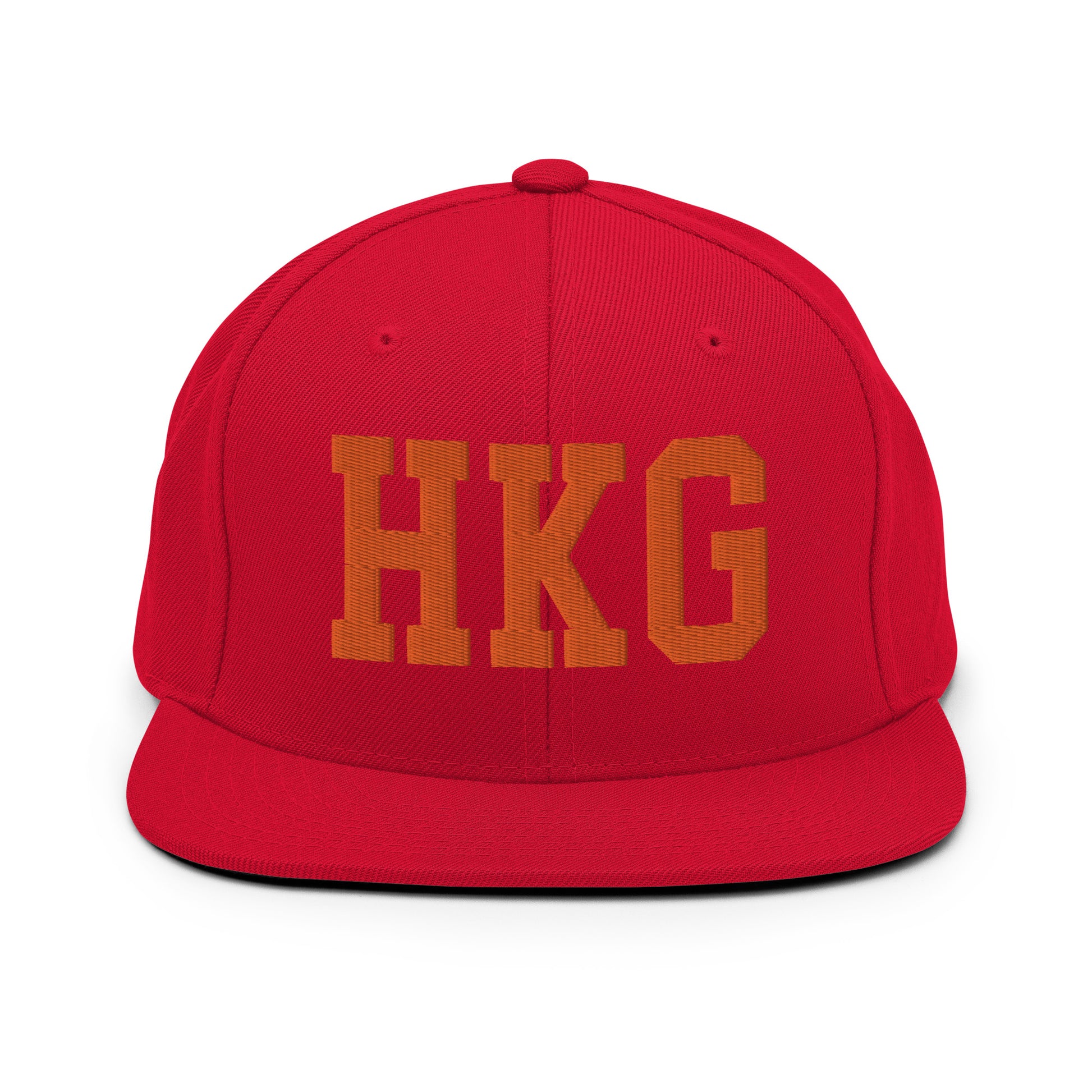 College-Style Classic Snapback Hat • Orange • HKG Hong Kong • YHM Designs - Image 27
