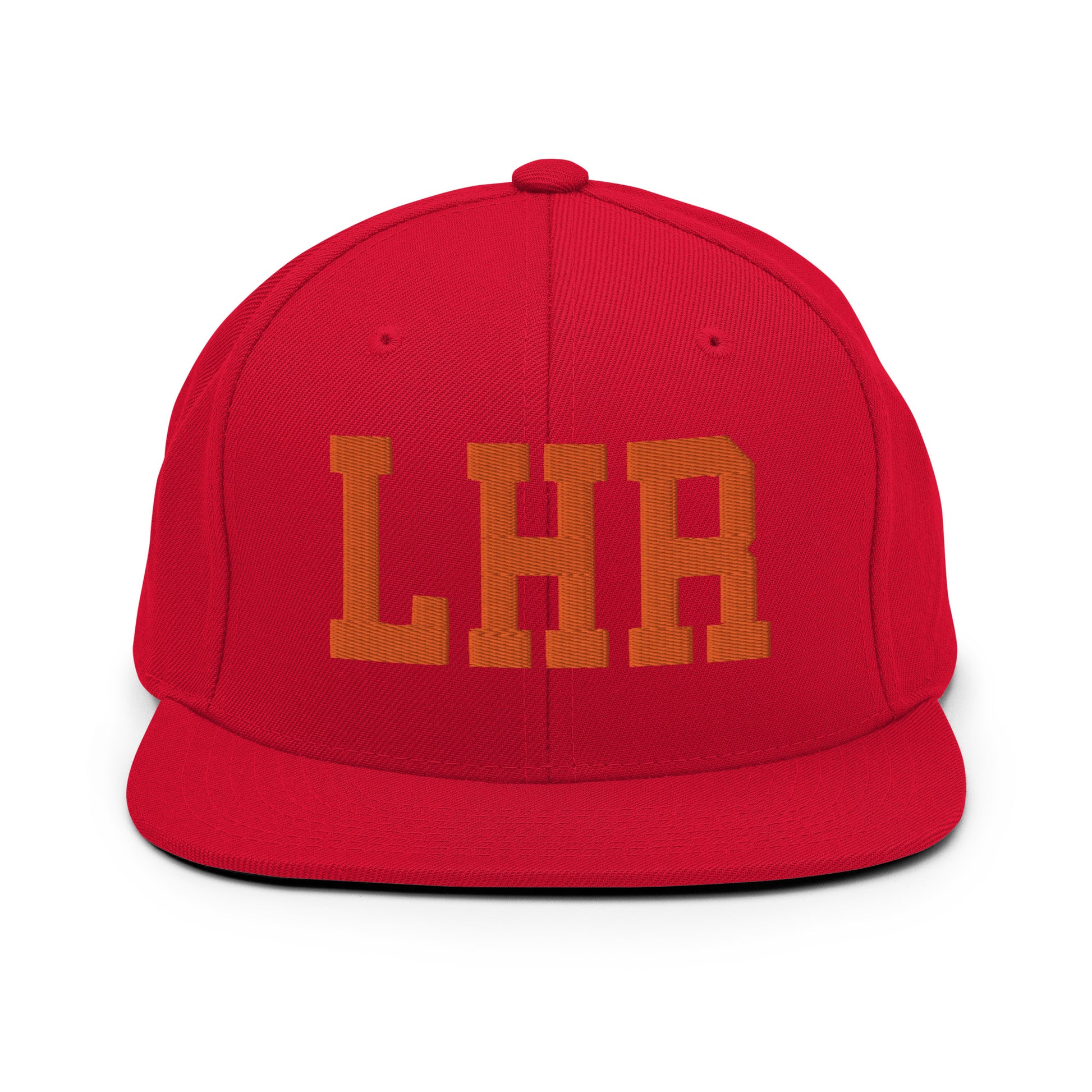 College-Style Classic Snapback Hat • Orange • LHR London • YHM Designs - Image 27