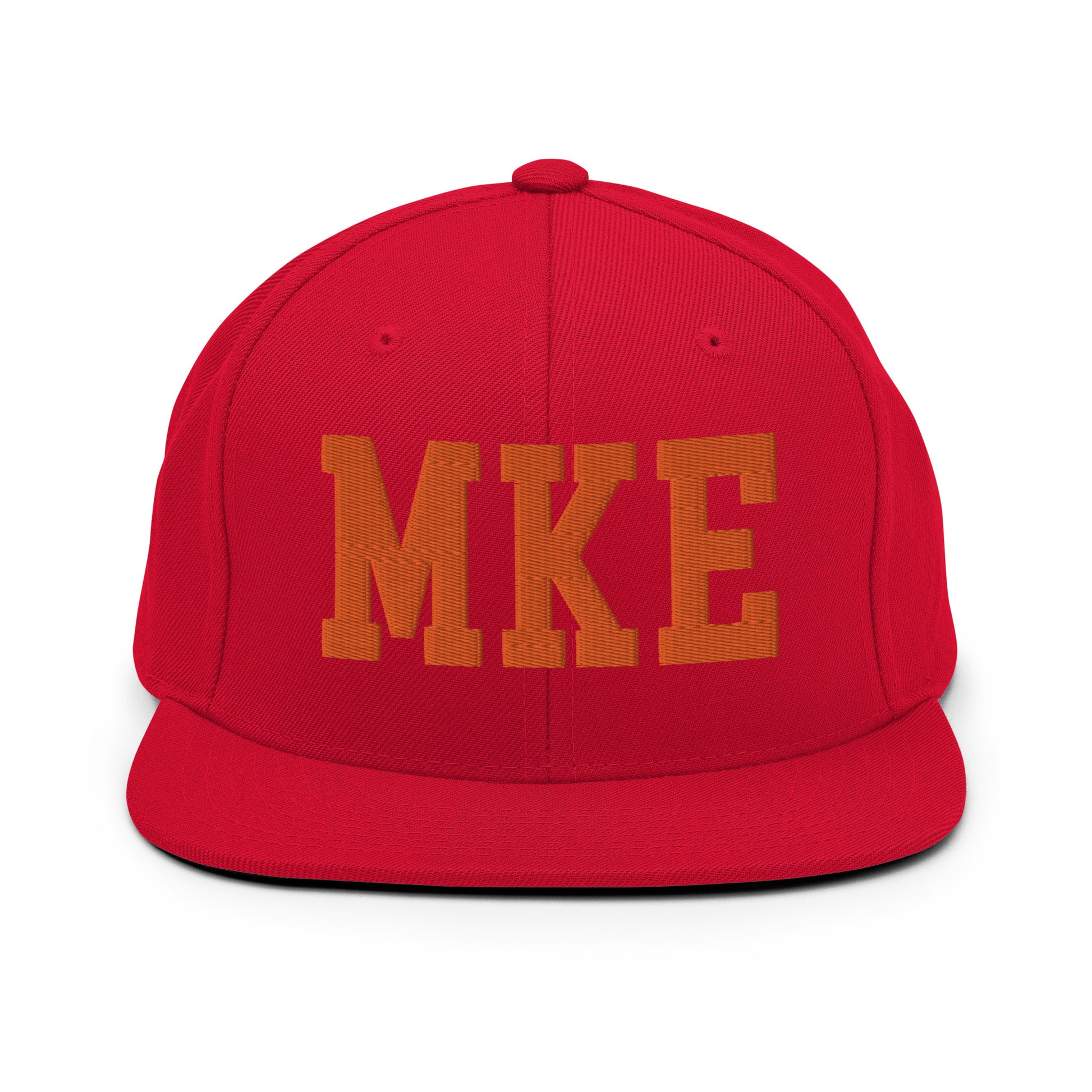 College-Style Classic Snapback Hat • Orange • MKE Milwaukee • YHM Designs - Image 27