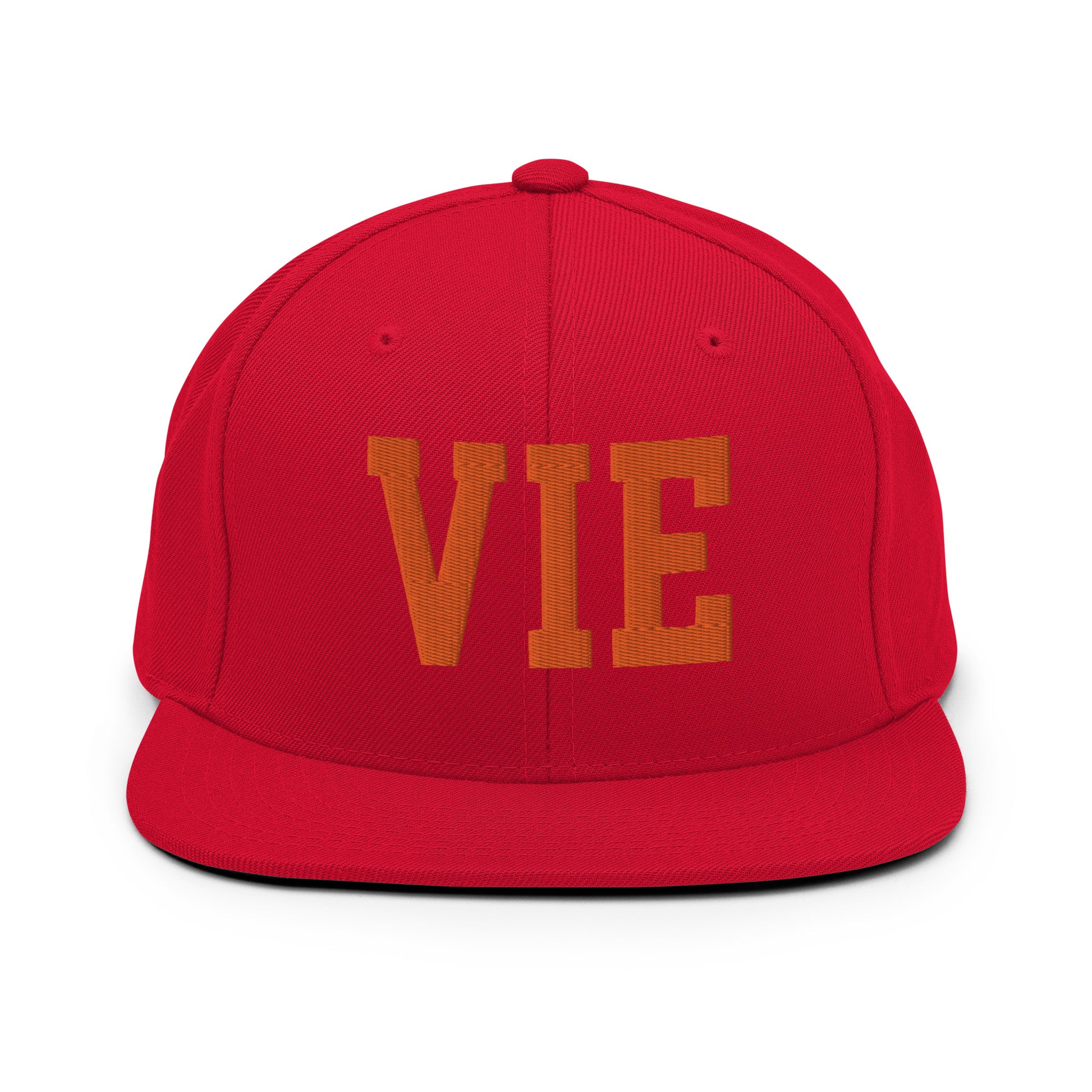 College-Style Classic Snapback Hat • Orange • VIE Vienna • YHM Designs - Image 27