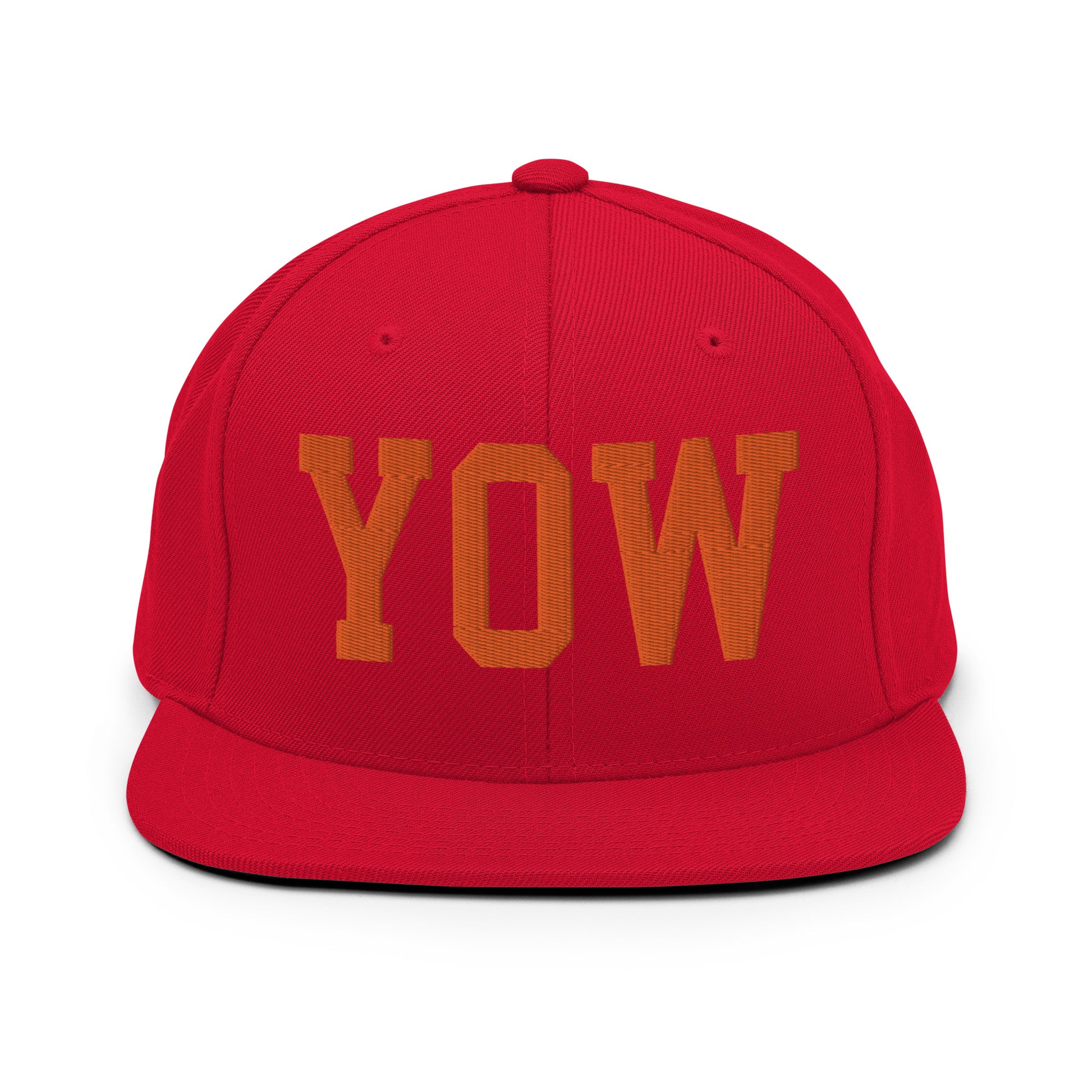 College-Style Classic Snapback Hat • Orange • YOW Ottawa • YHM Designs - Image 27