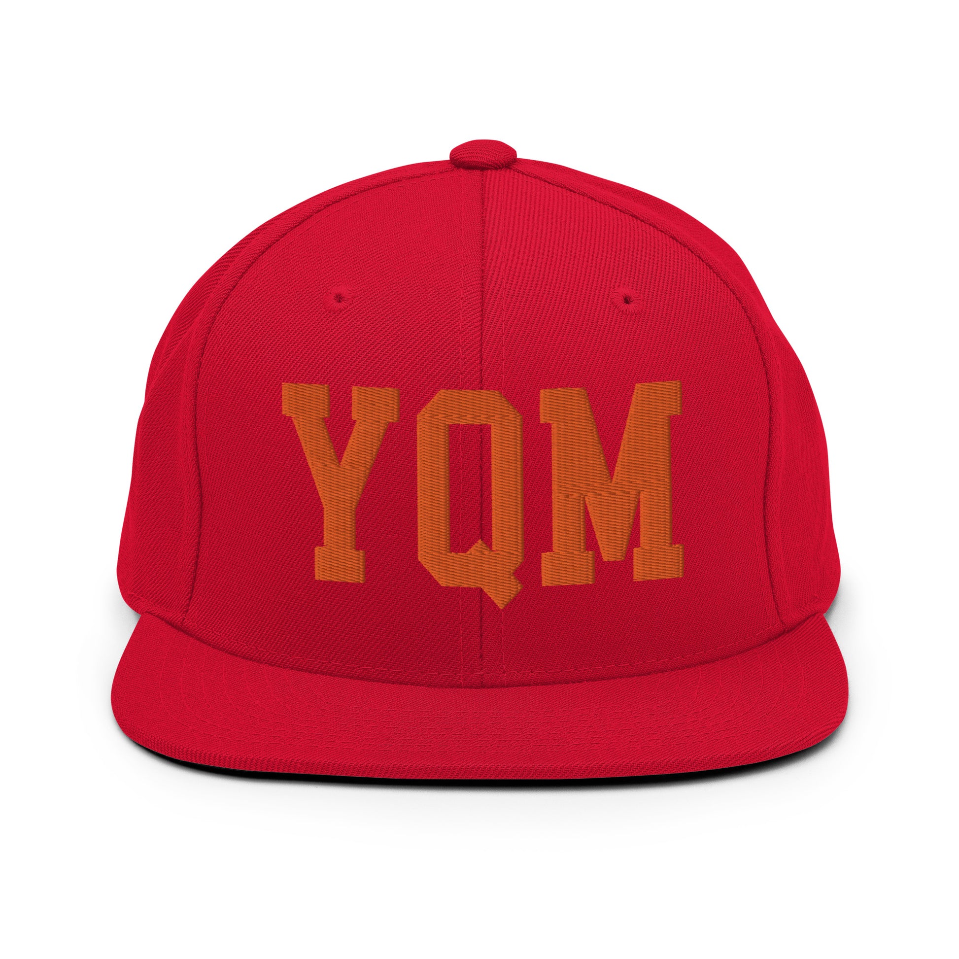 College-Style Classic Snapback Hat • Orange • YQM Moncton • YHM Designs - Image 27