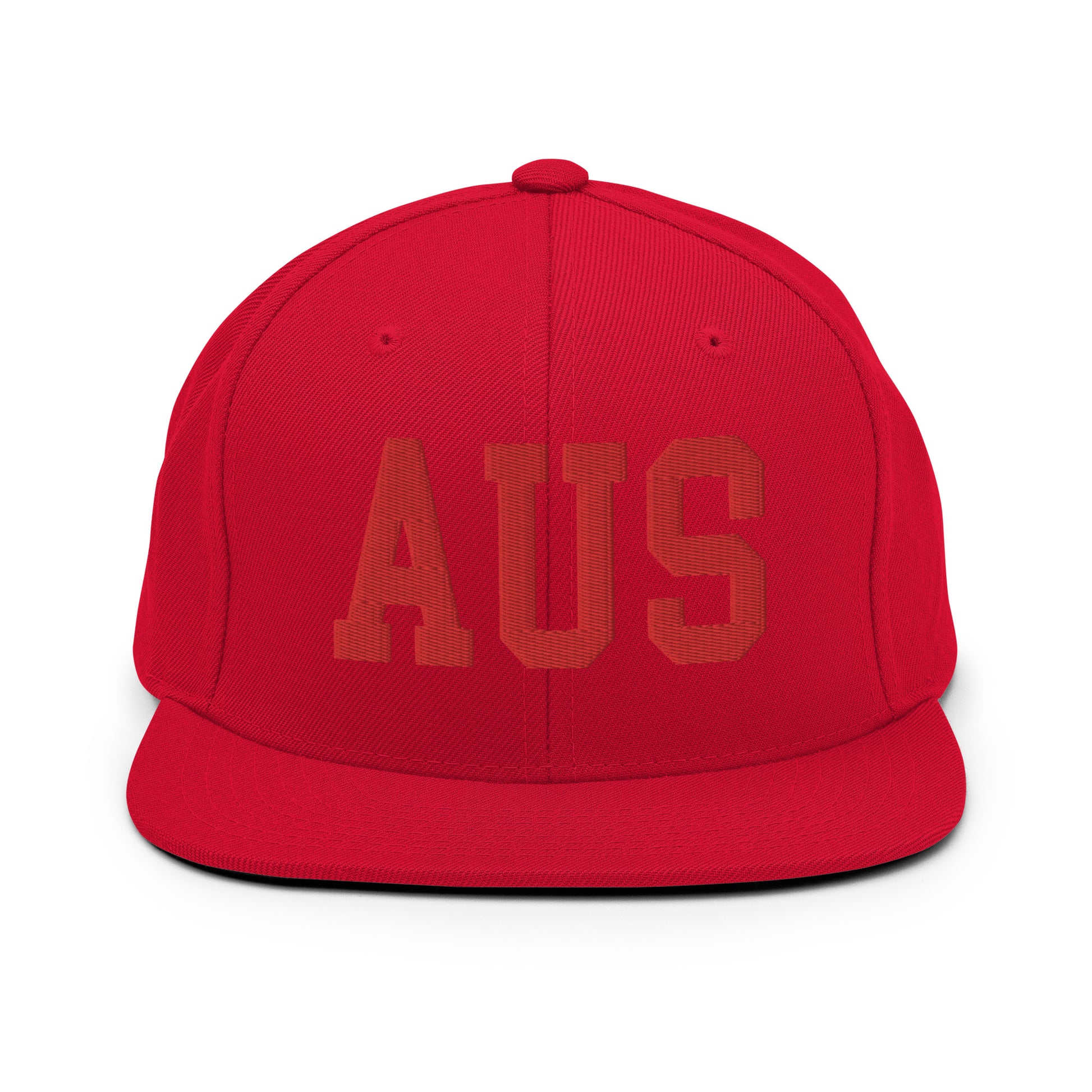 College-Style Classic Snapback Hat • Red • AUS Austin • YHM Designs - Image 23