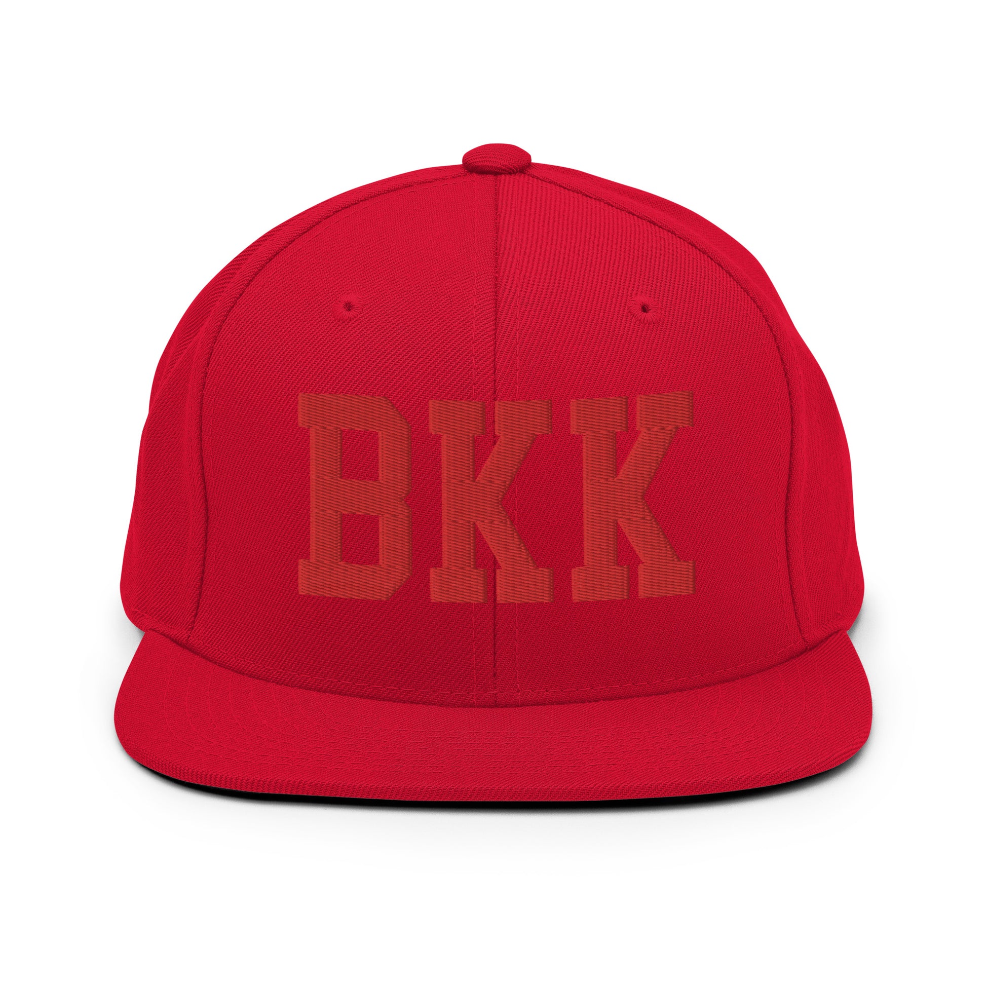 College-Style Classic Snapback Hat • Red • BKK Bangkok • YHM Designs - Image 23